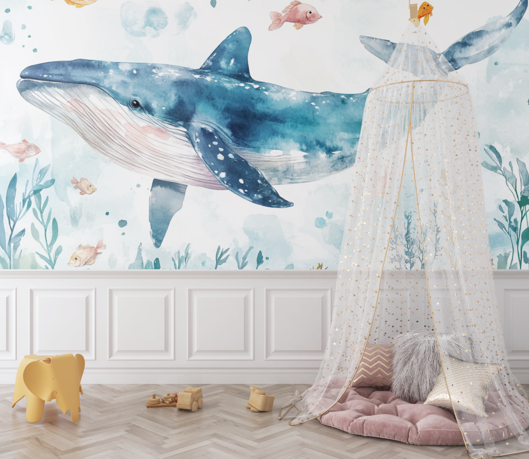 Marine Wallpaper Sea and Whale | Murals Wallpaper