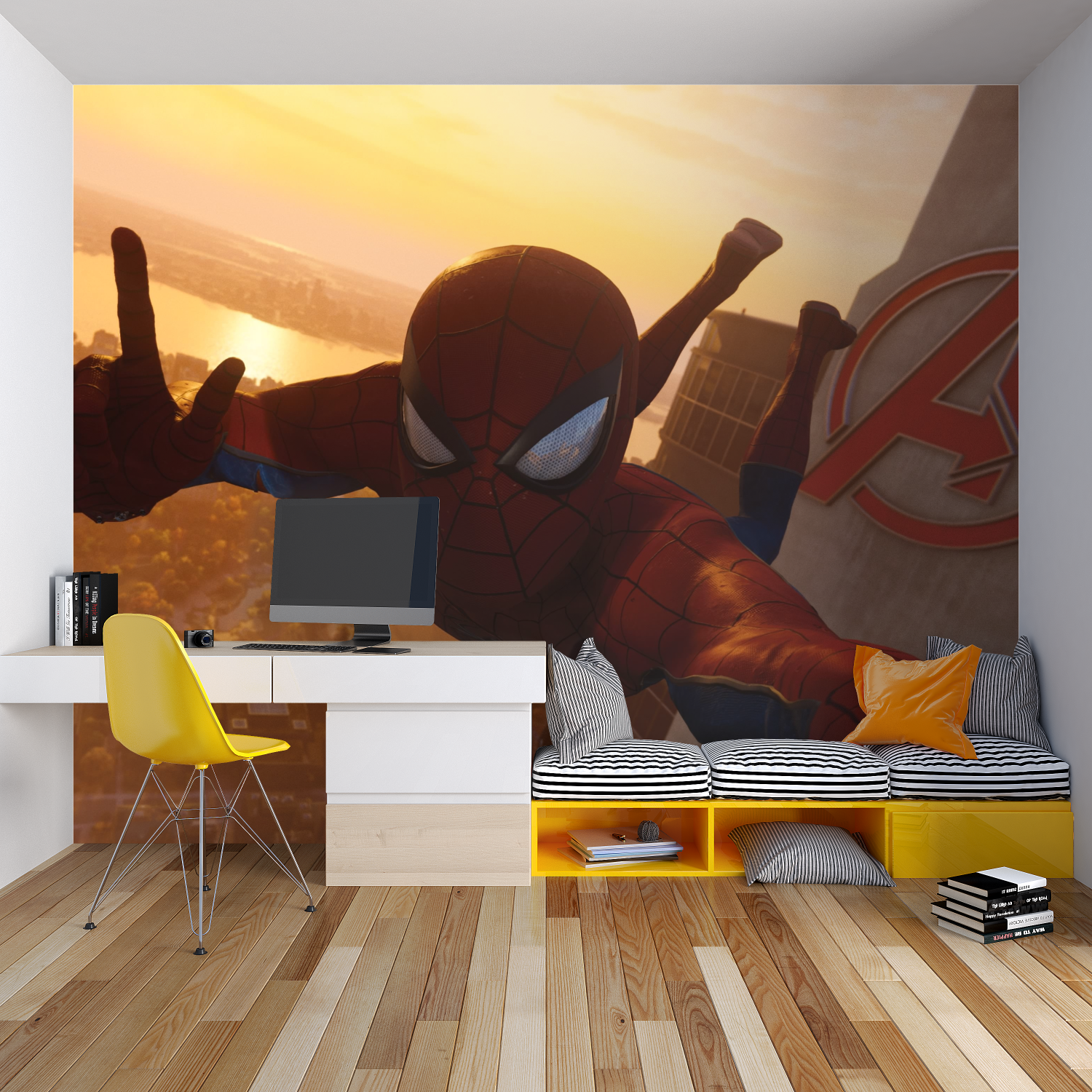 Spider-Man Avengers Tower Wallpaper | Murals Wallpaper