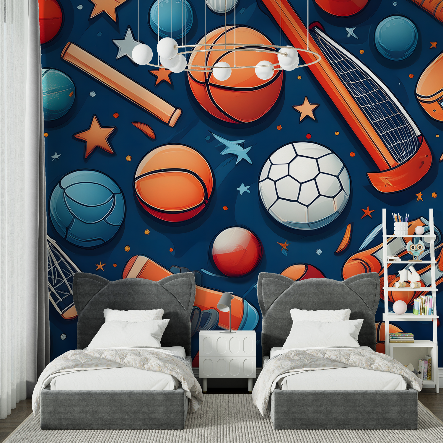 Sporty Theme Teen Wallpaper | Murals Wallpaper
