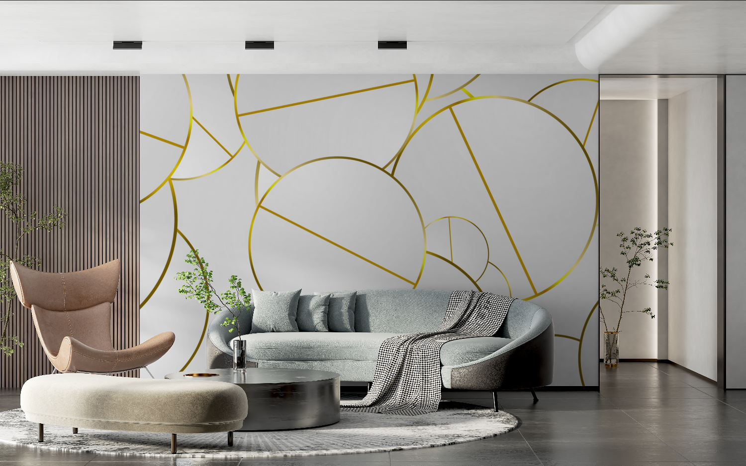Gold Graphic Wallpaper | Murals Wallpaper