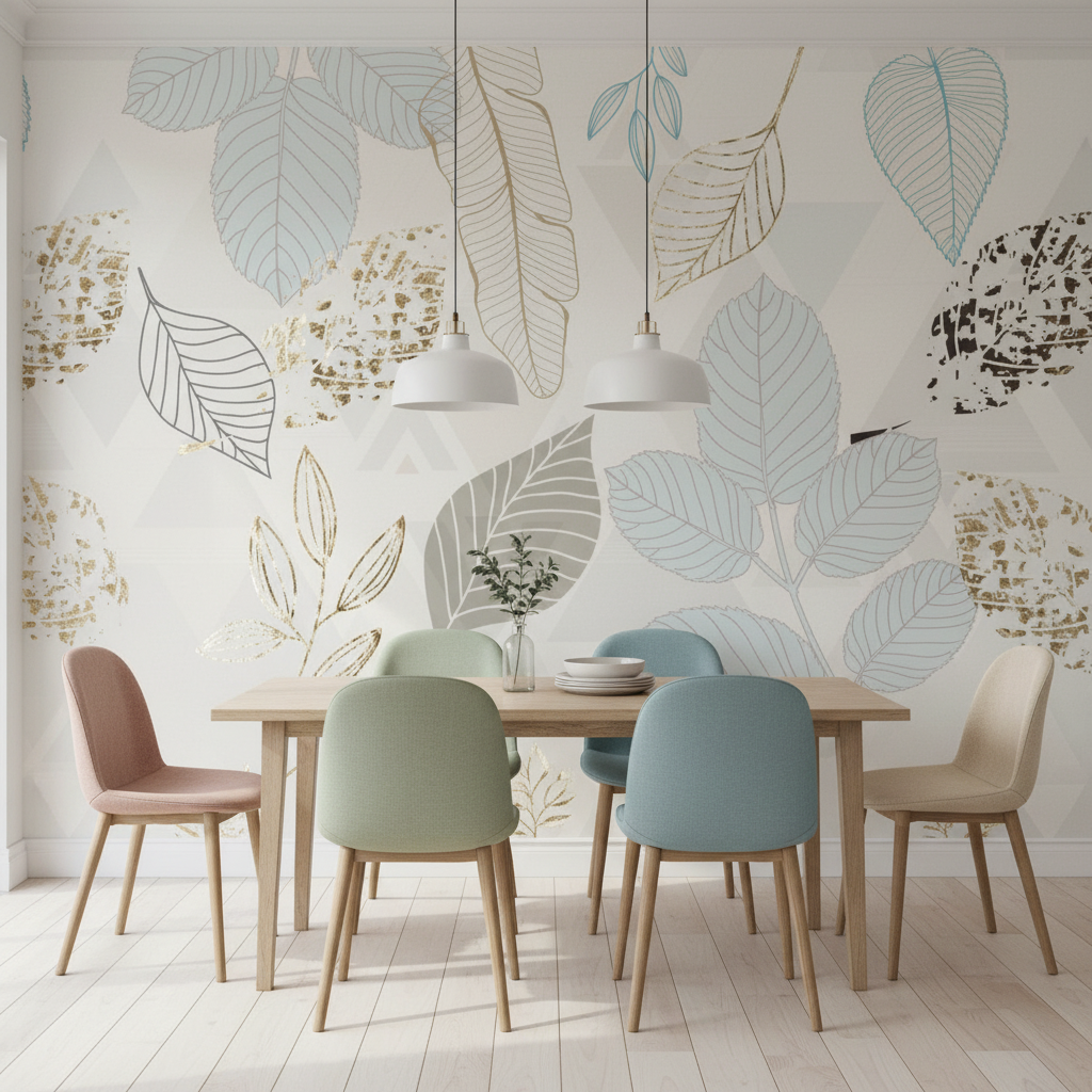 Mural Foliage Design Wallpaper