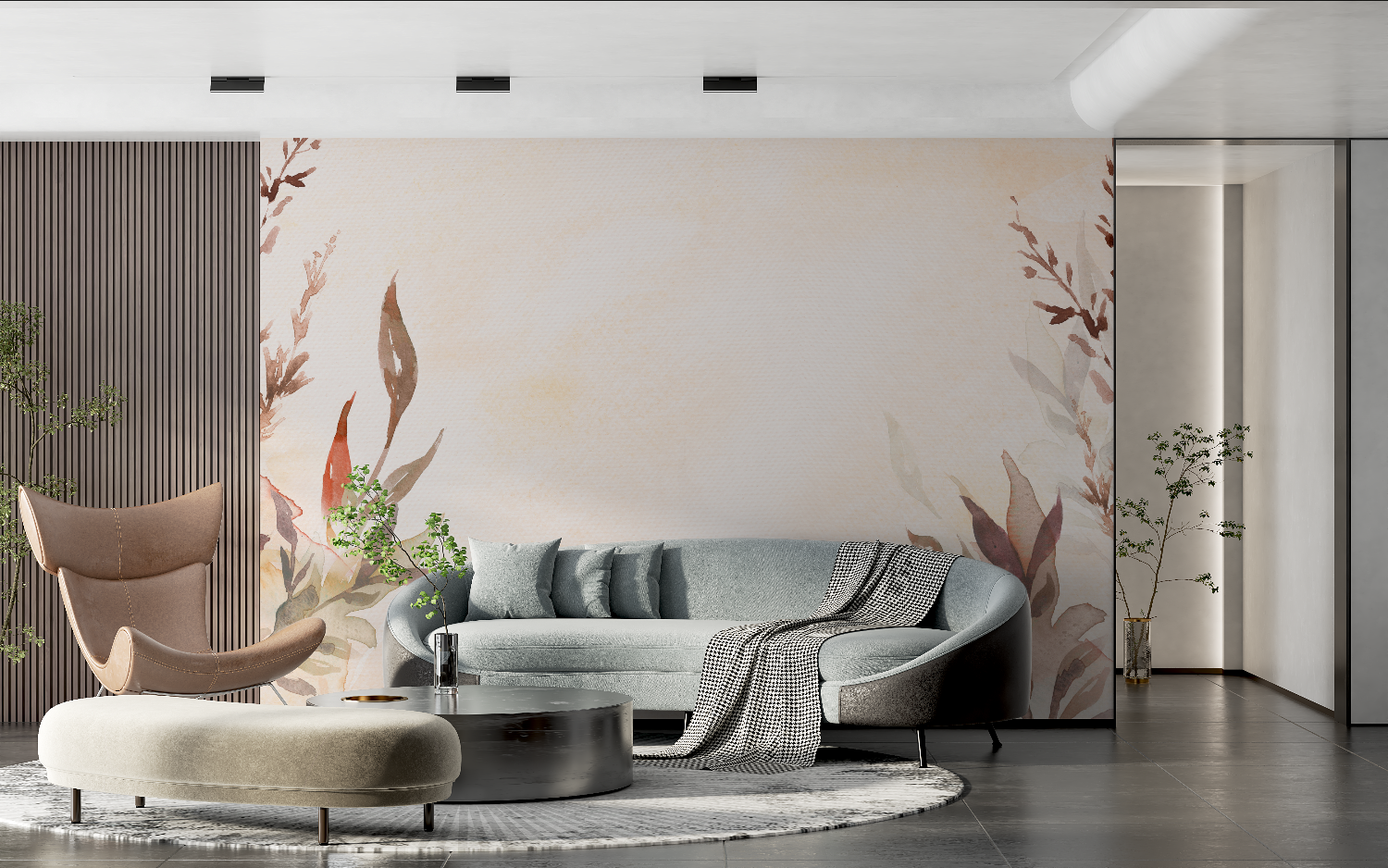 Terracotta Gradient Watercolor Wallpaper | Murals Wallpaper