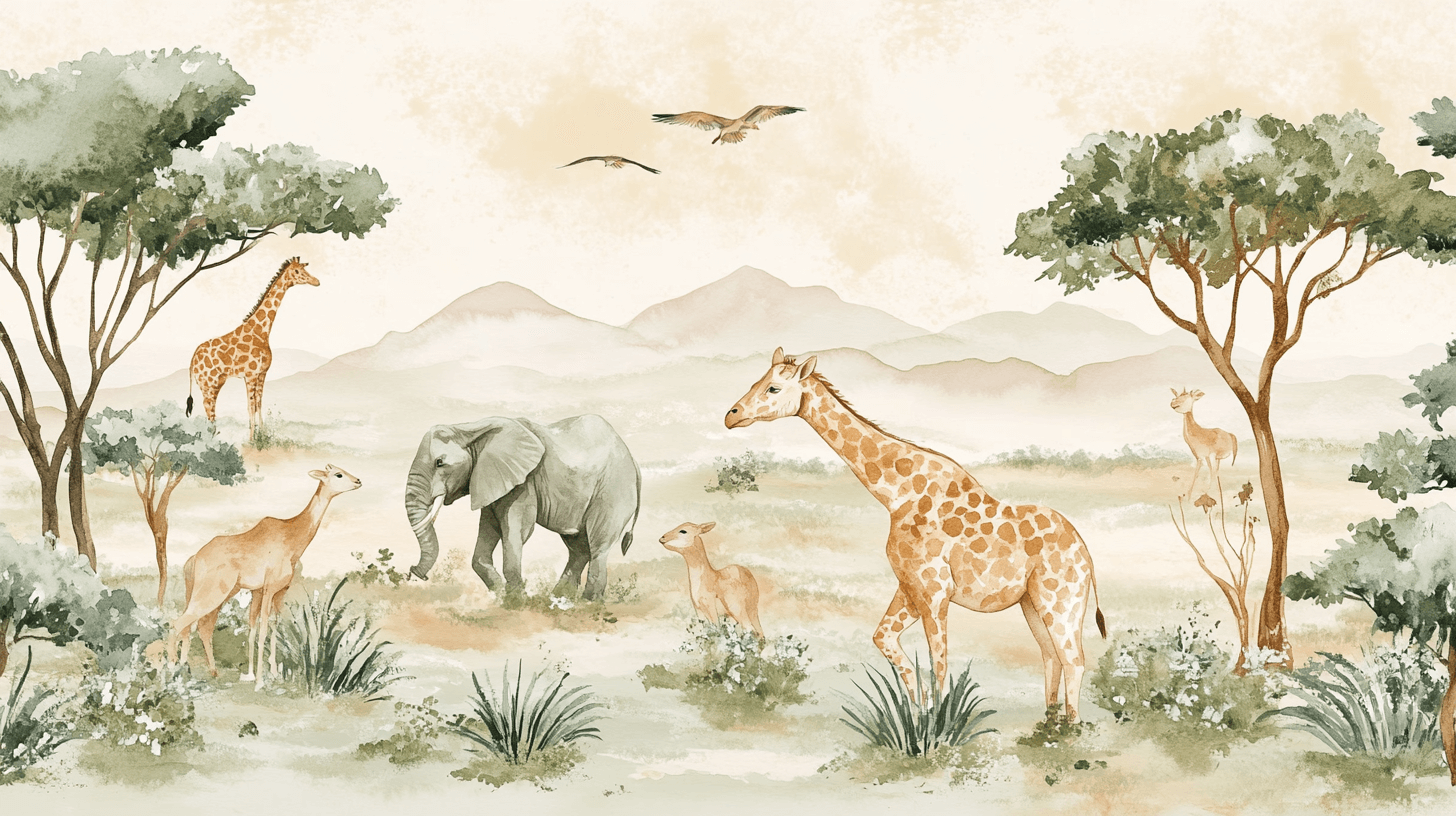 Tapete Savane Girafe Et Co.