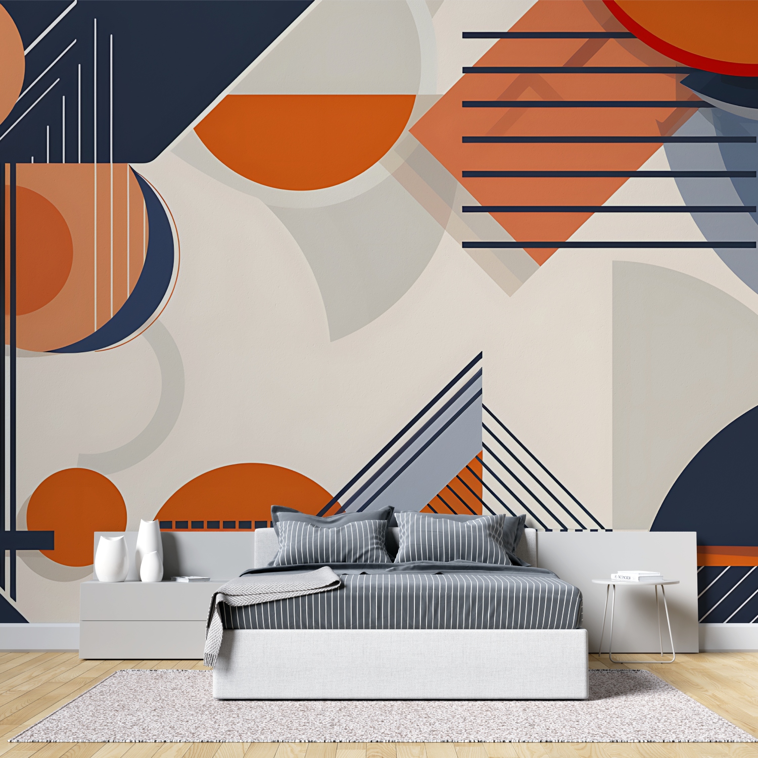 Orange and Blue Wallpaper | Murals Wallpaper