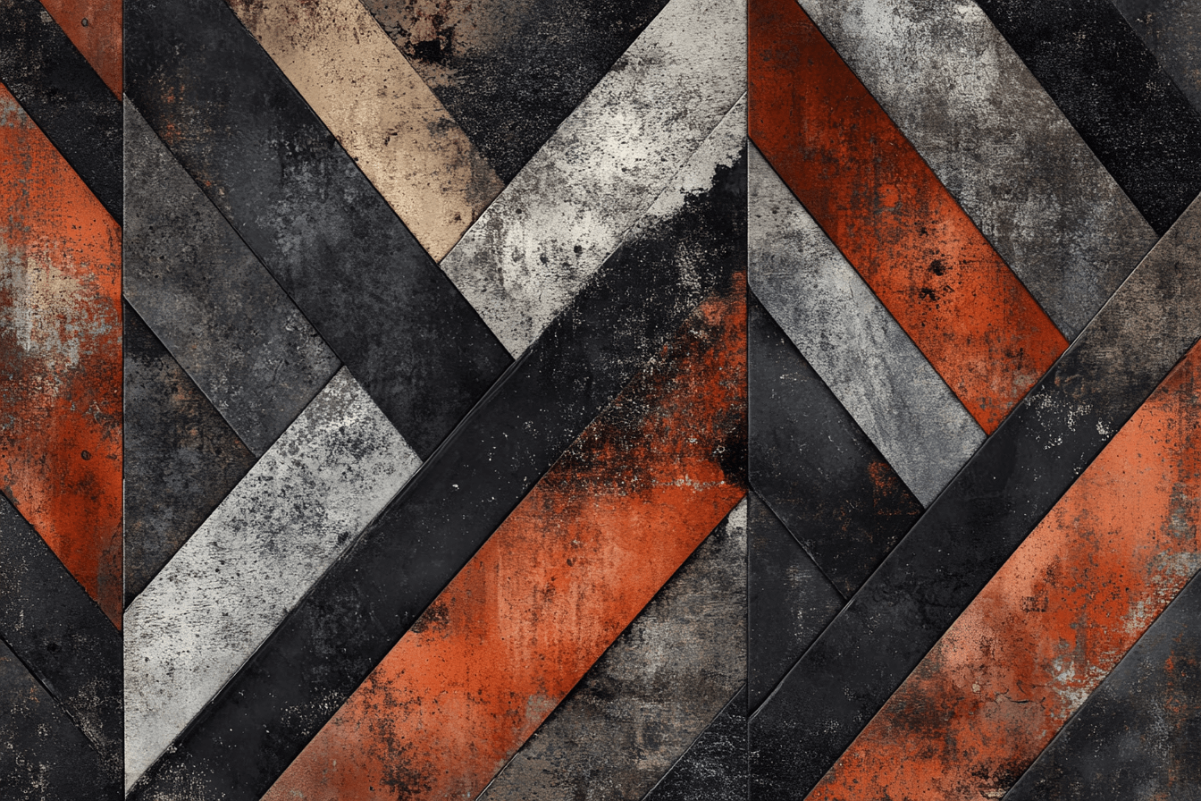 Terracotta and Charcoal Gray Wallpaper | Murals Wallpaper