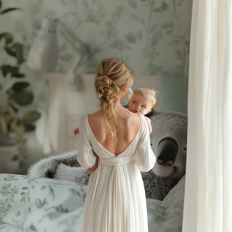 Sleeping Koala on a Pillow Wallpaper | Murals Wallpaper