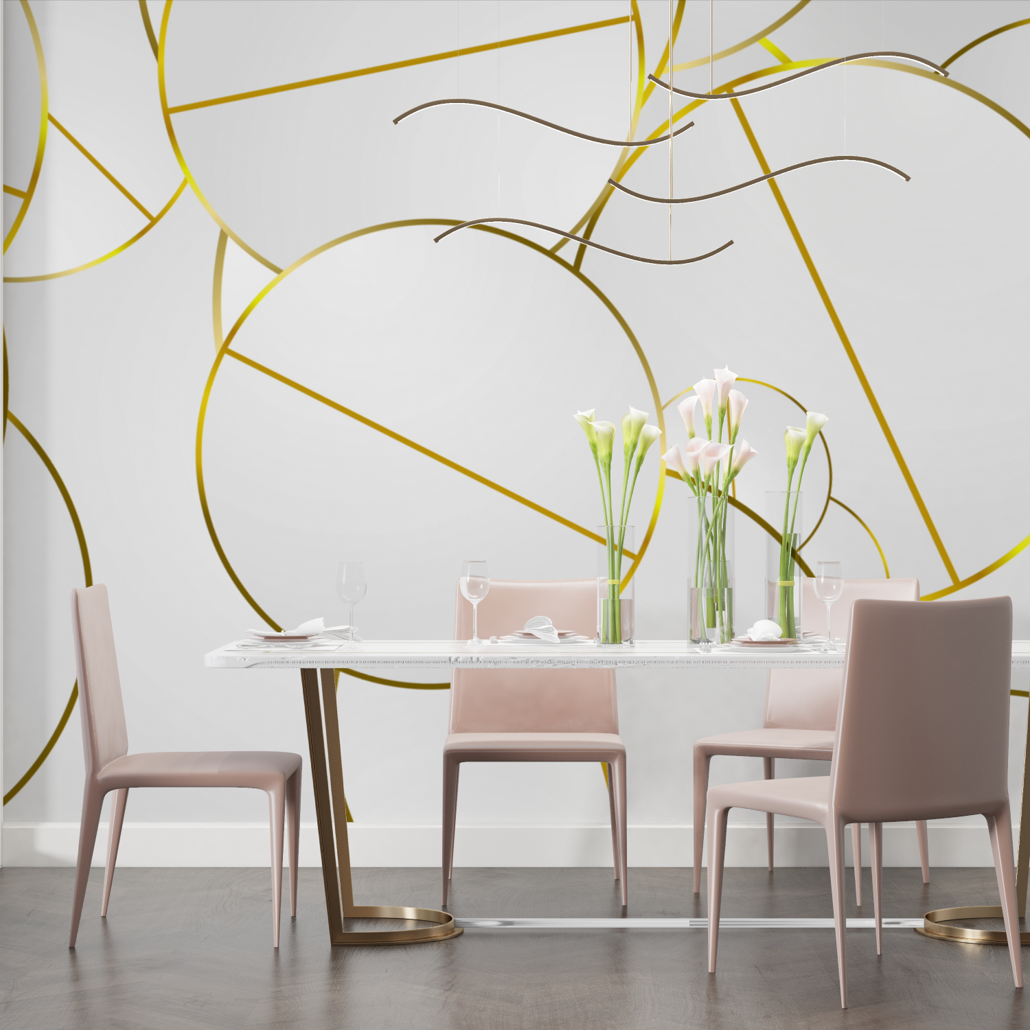 Gold Graphic Wallpaper | Murals Wallpaper
