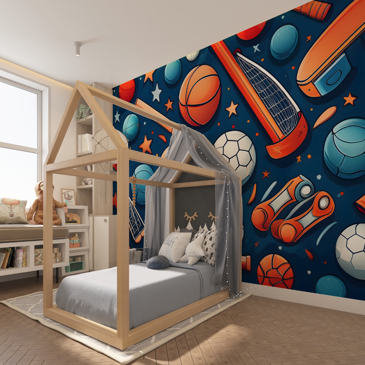 Sporty Theme Teen Wallpaper | Murals Wallpaper