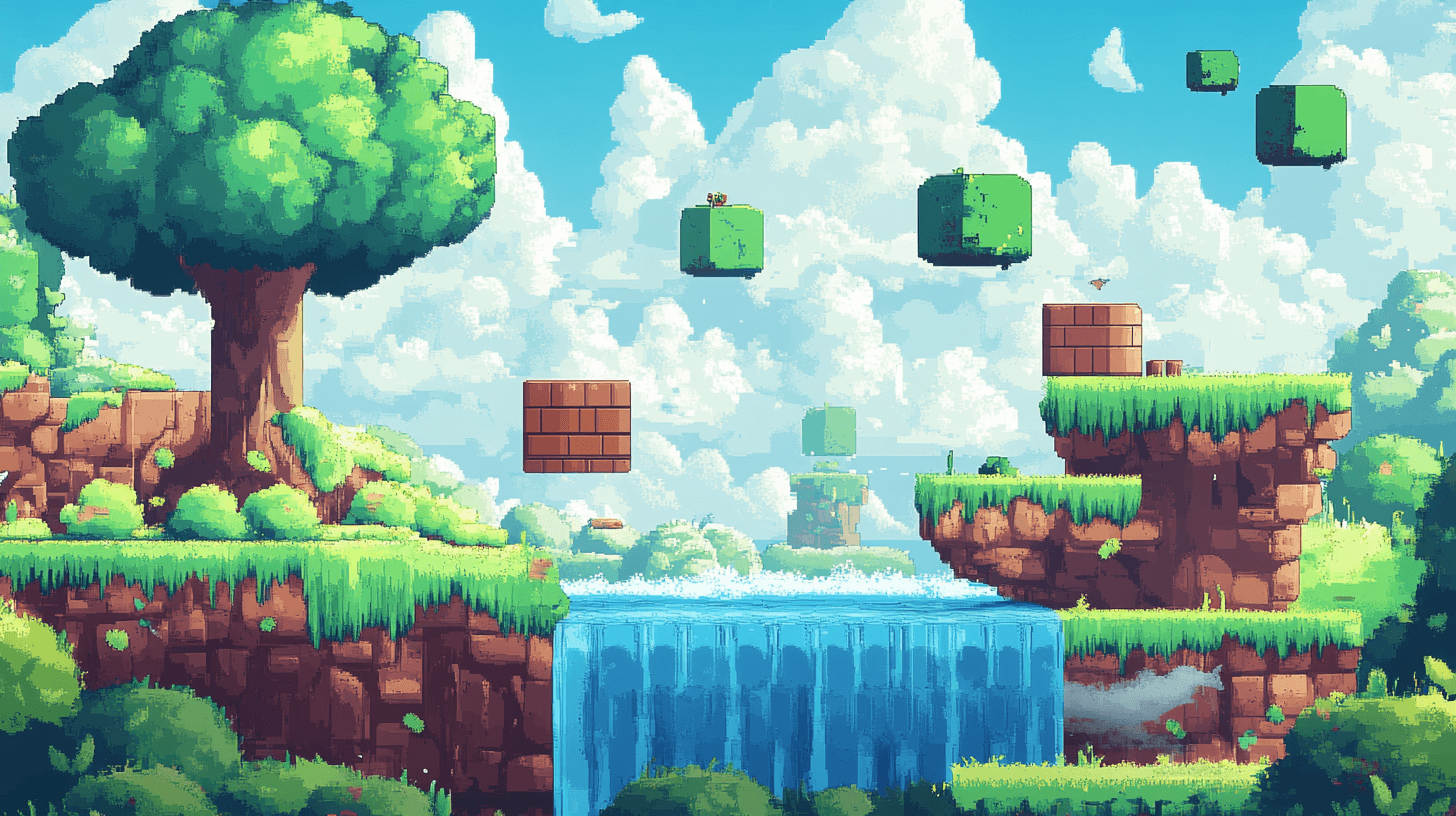 Dreamy Pixelated World Wallpaper | Murals Wallpaper