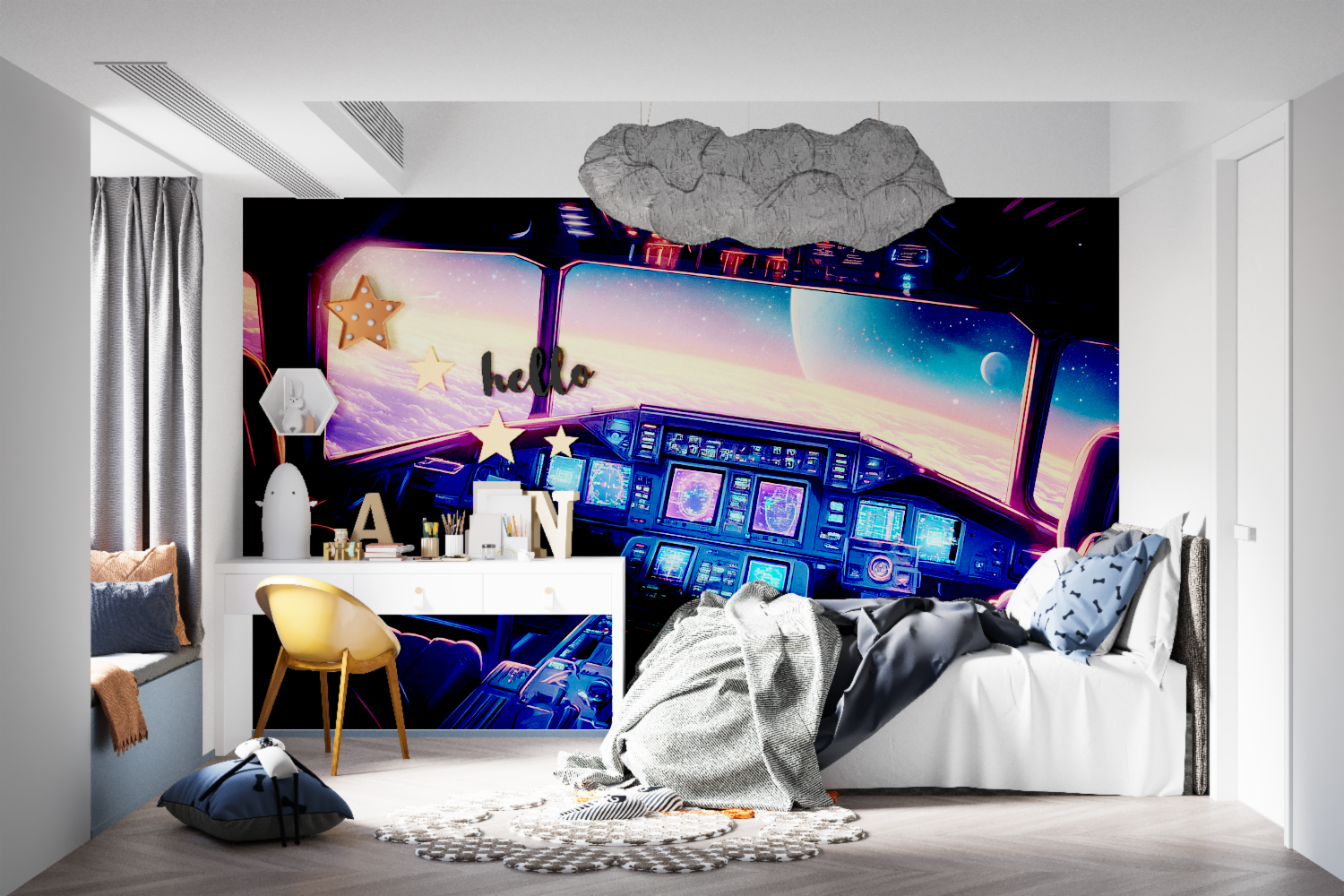 Cockpit Spaceship Wallpaper | Murals Wallpaper