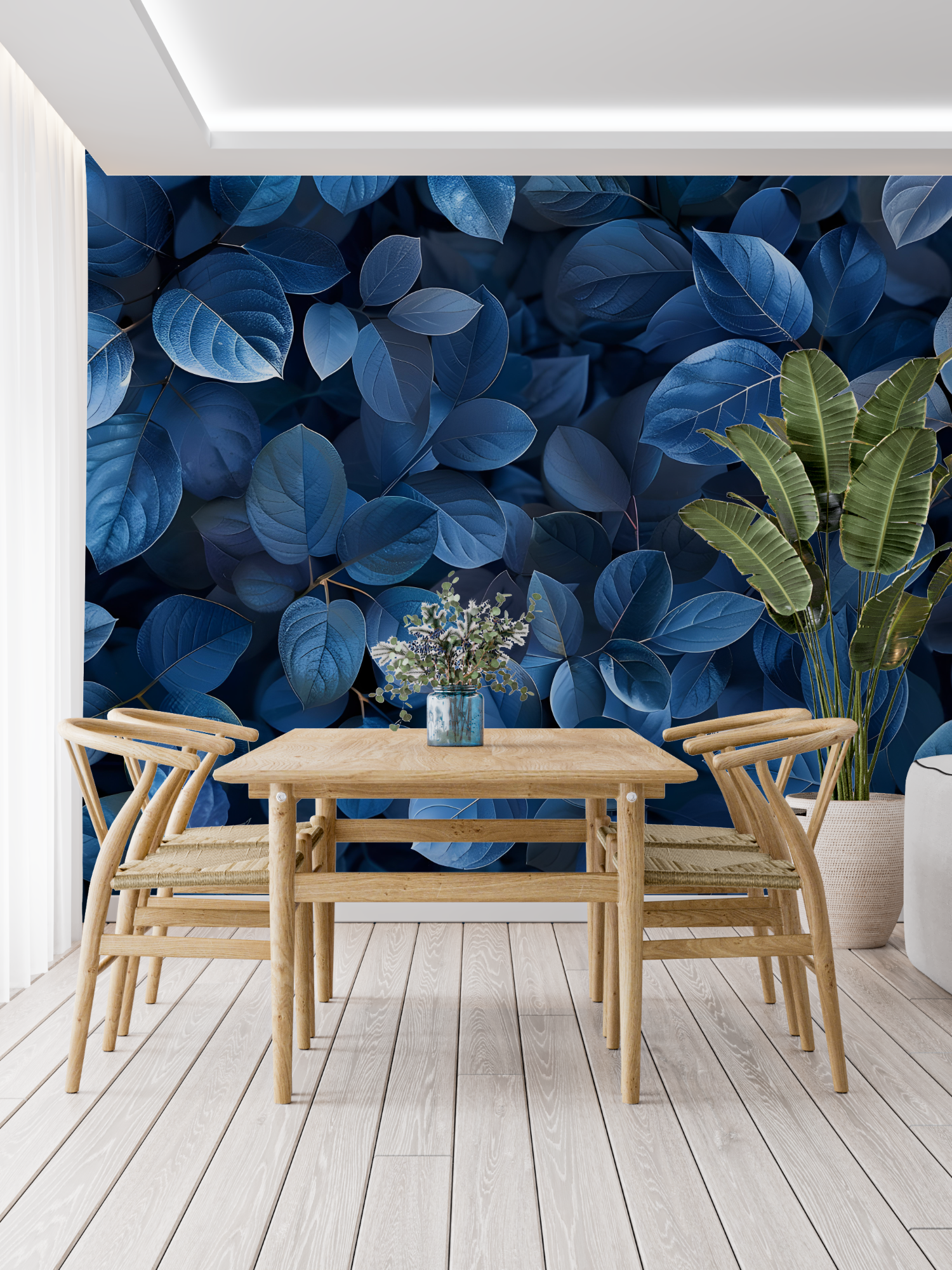 Non-Woven Blue Wallpaper | Murals Wallpaper