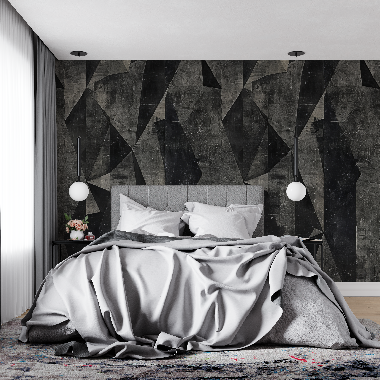 Anthracite Wallpaper | Murals Wallpaper
