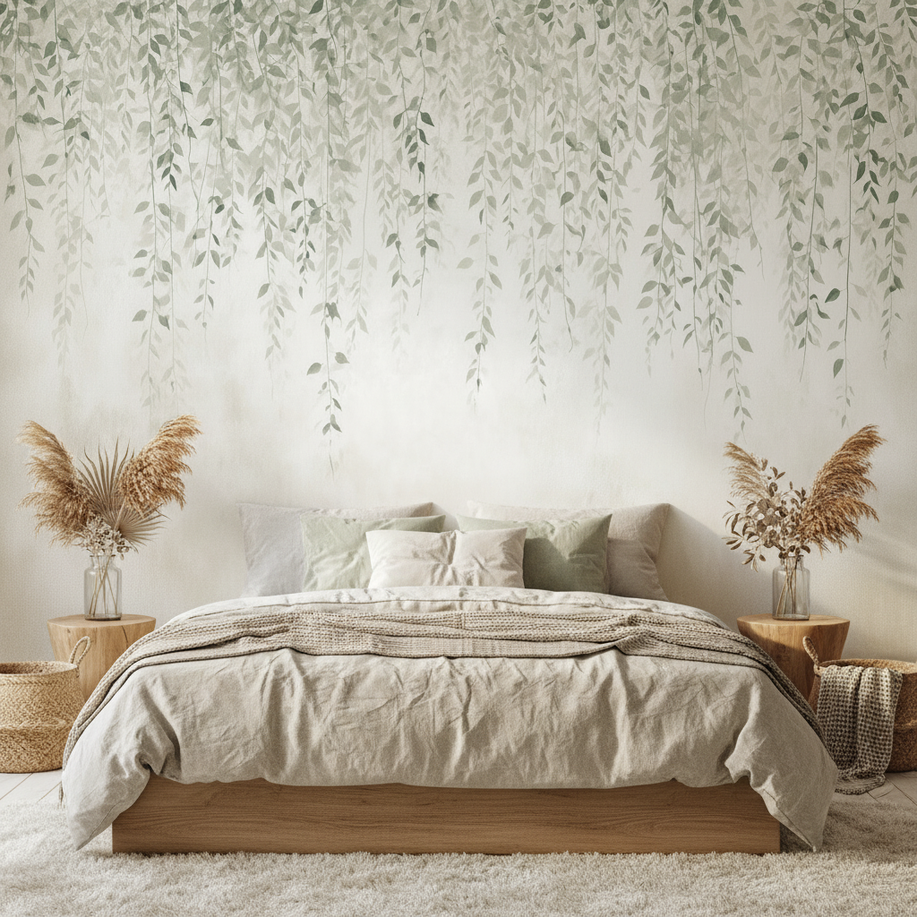 Hanging Botanical Greenery Mural Wallpaper
