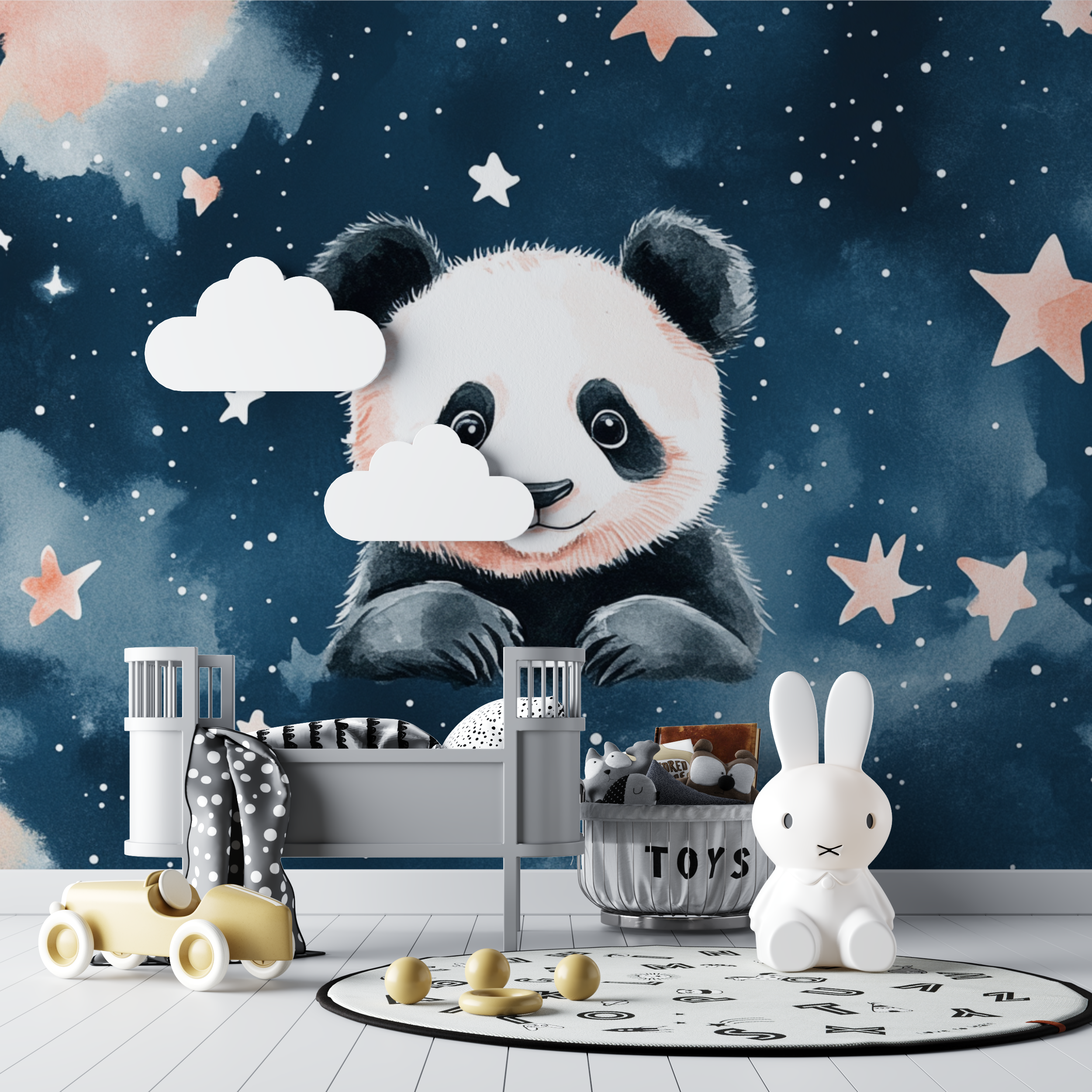 Panda and Starry Sky Wallpaper | Murals Wallpaper
