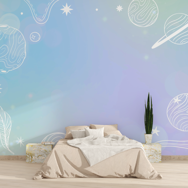 Pastel Space Bedroom Wallpaper | Murals Wallpaper