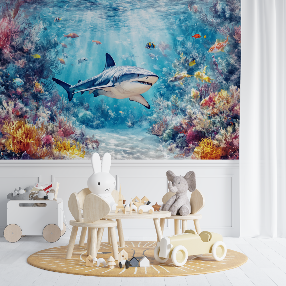 Shark Panoramic Marine Wallpaper | Murals Wallpaper