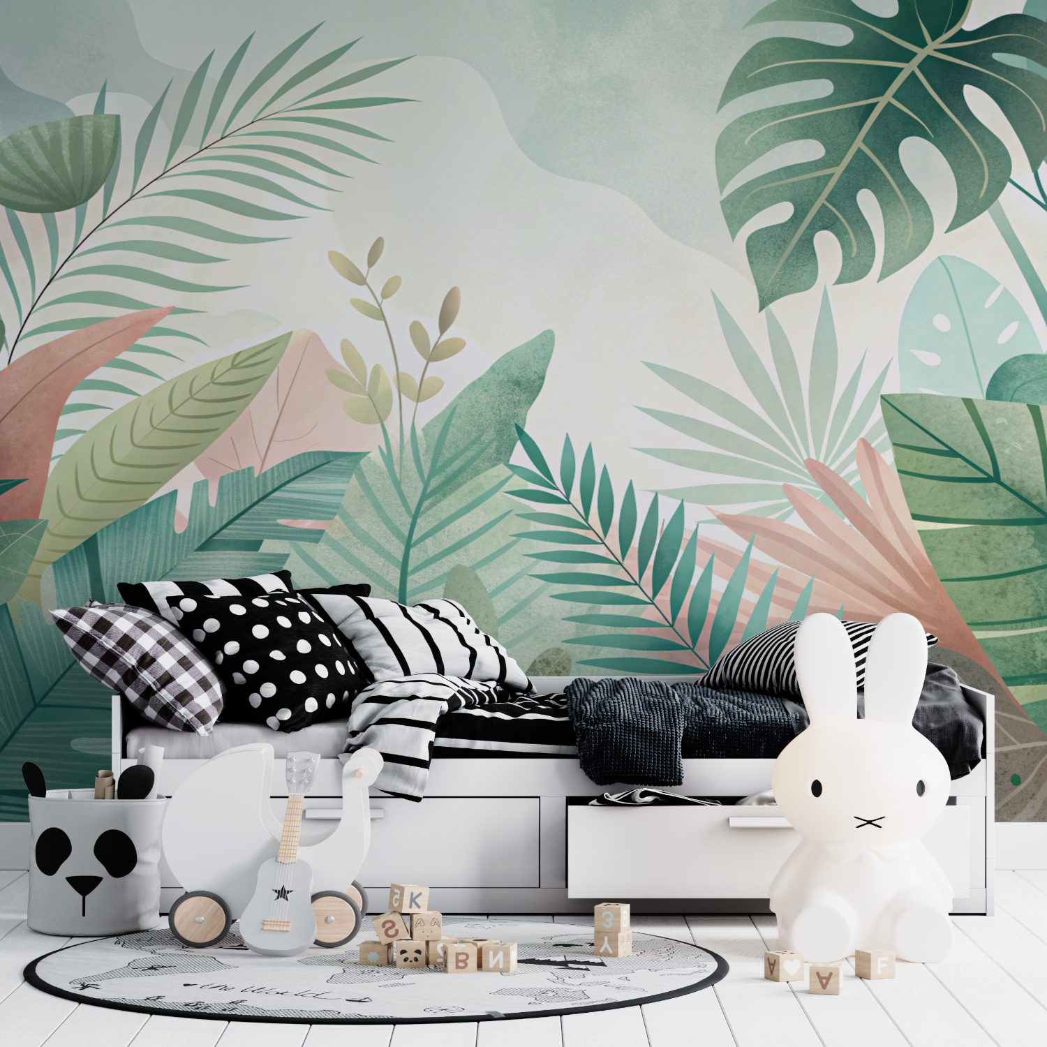 Aqua Green Wallpaper for Kids | Murals Wallpaper