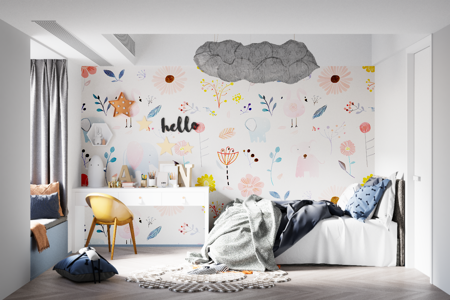 Flowering Kids Wallpaper | Murals Wallpaper