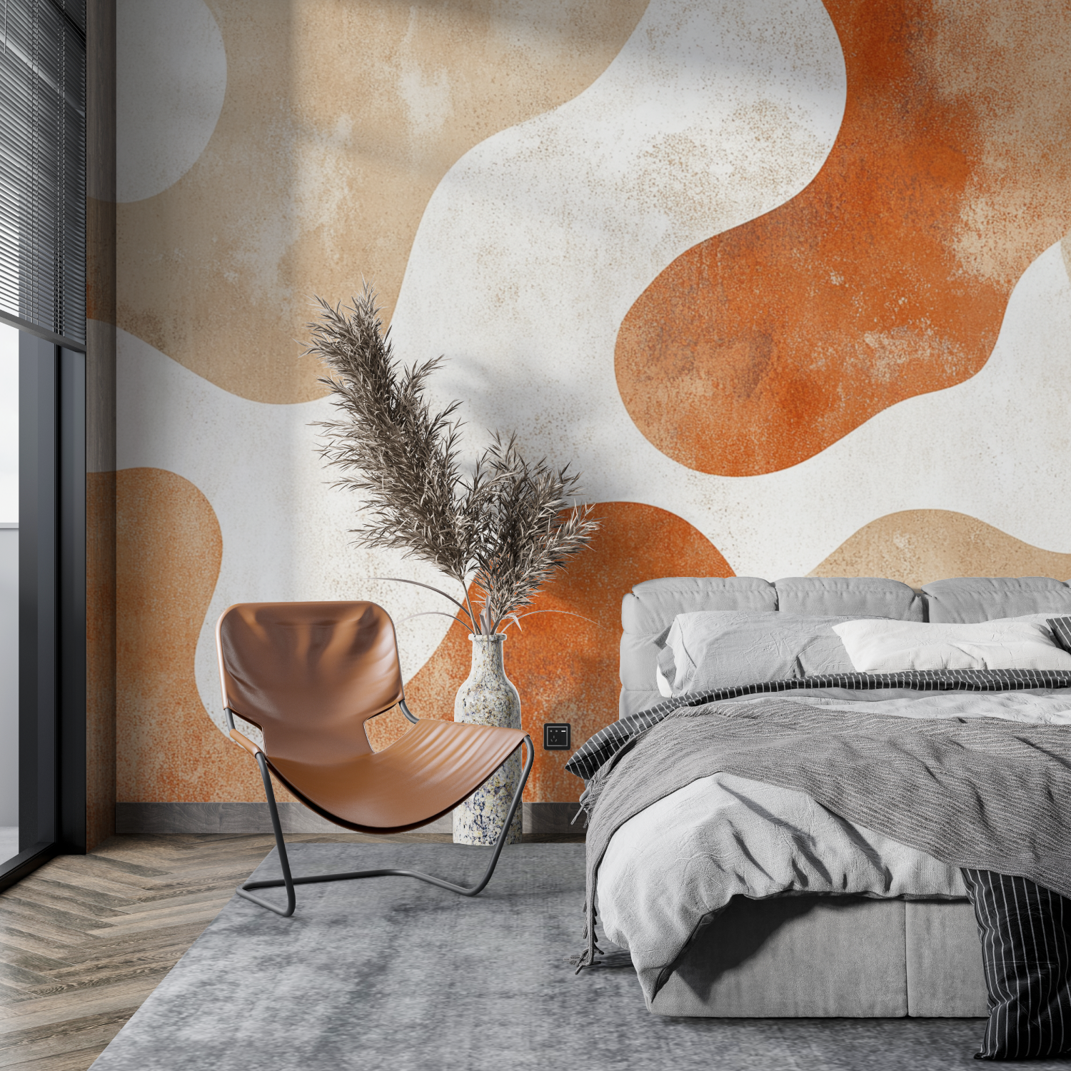 Terracotta Trendy Mural Wallpaper | Murals Wallpaper