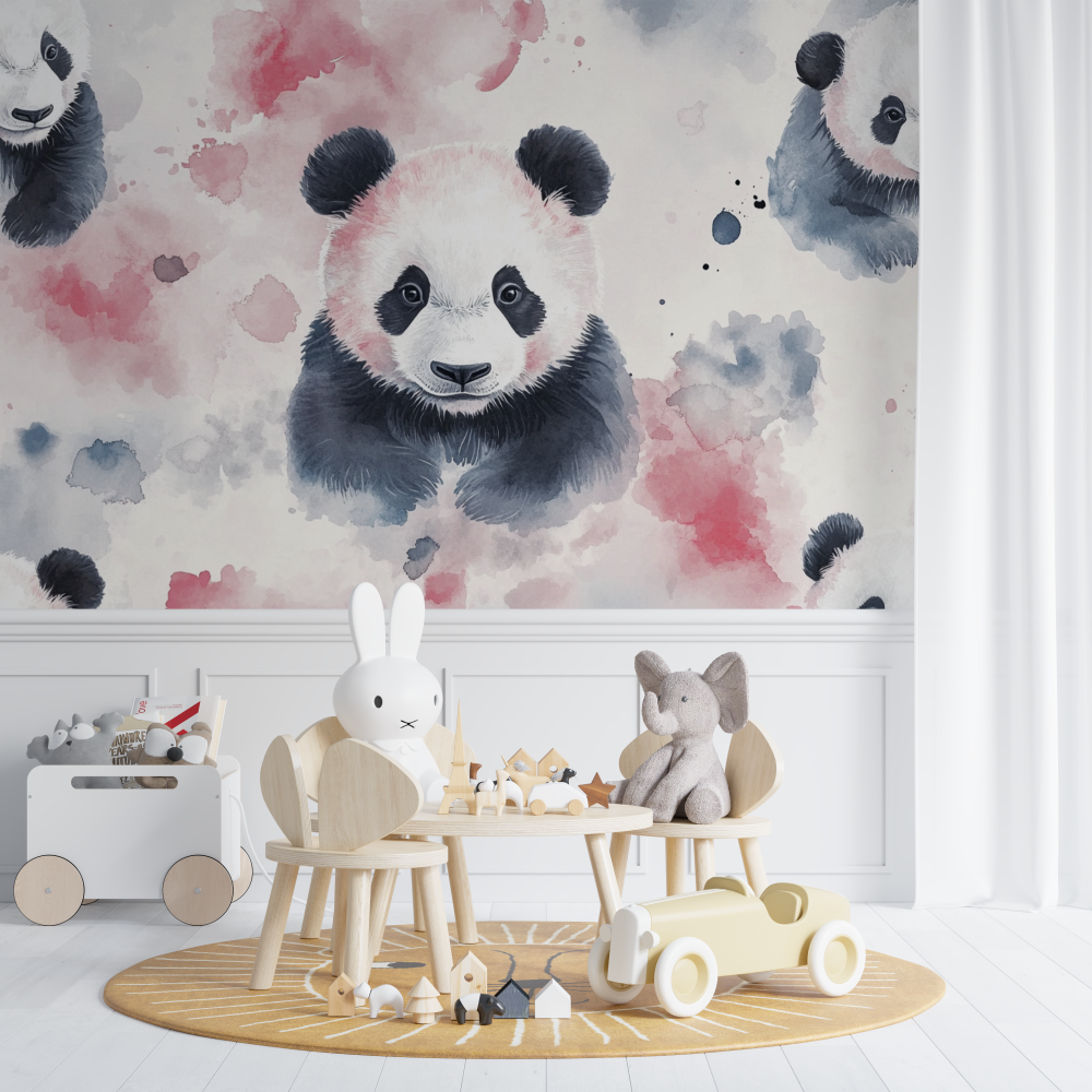 Scandinavian Panda Wallpaper | Murals Wallpaper
