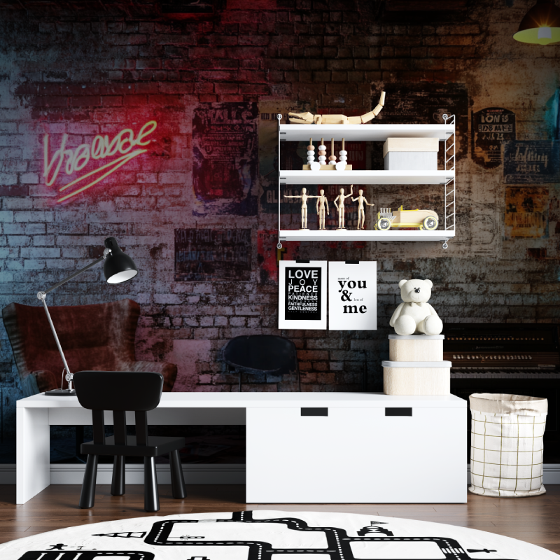 Brick and Music Wallpaper | Murals Wallpaper