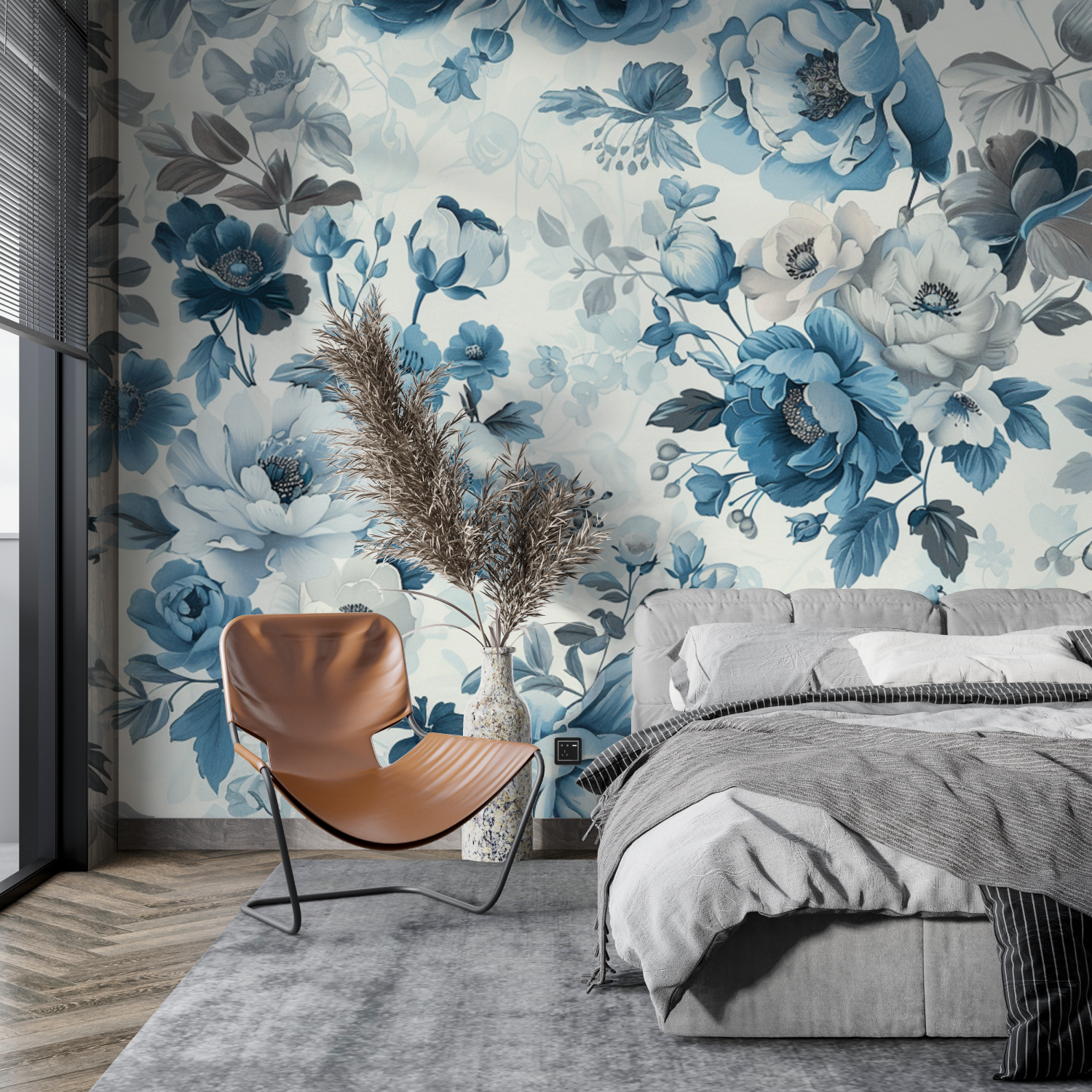 Vintage Blue Wallpaper | Murals Wallpaper