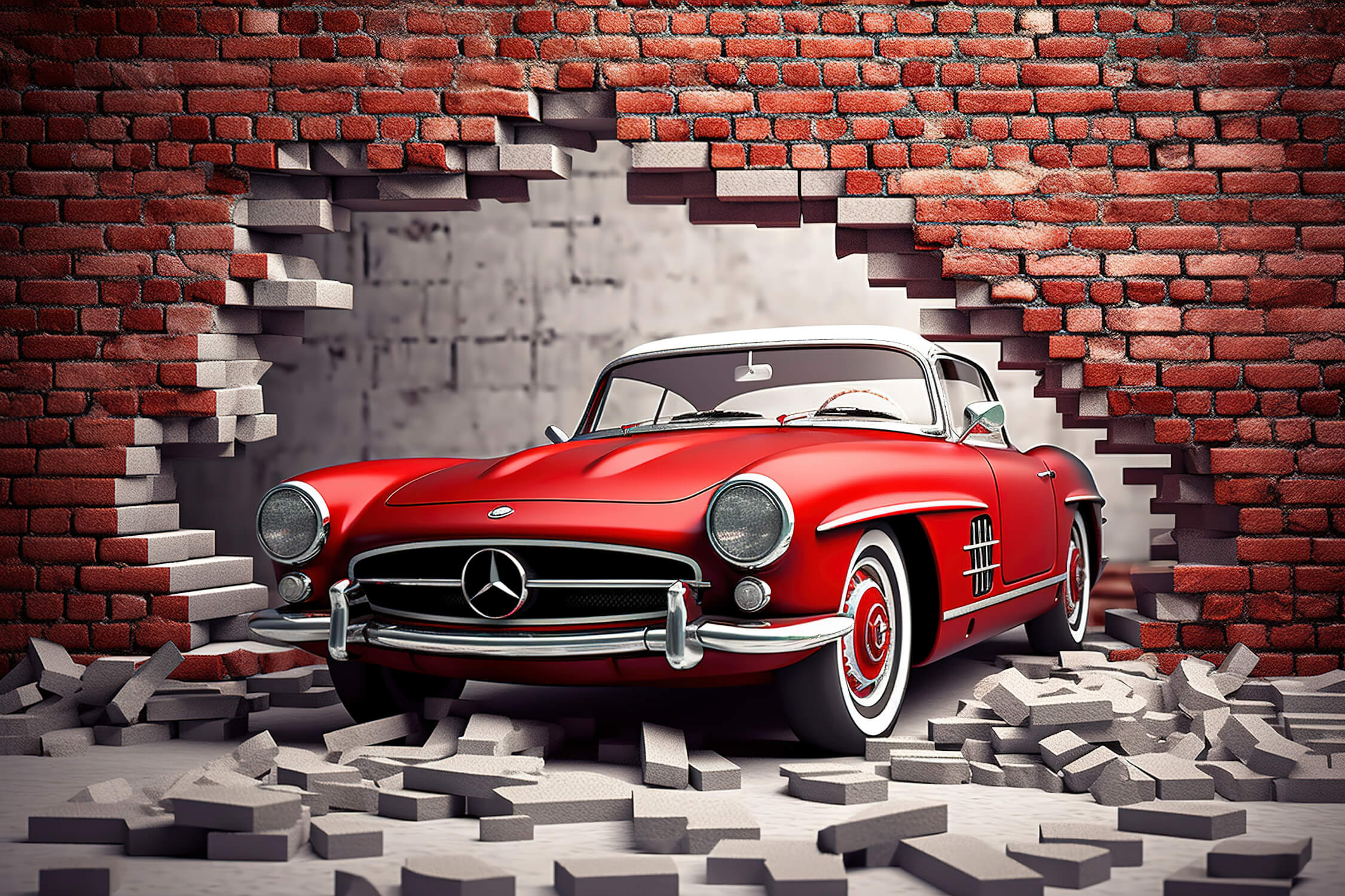 Car-Themed Boy's Bedroom Wallpaper | Murals Wallpaper