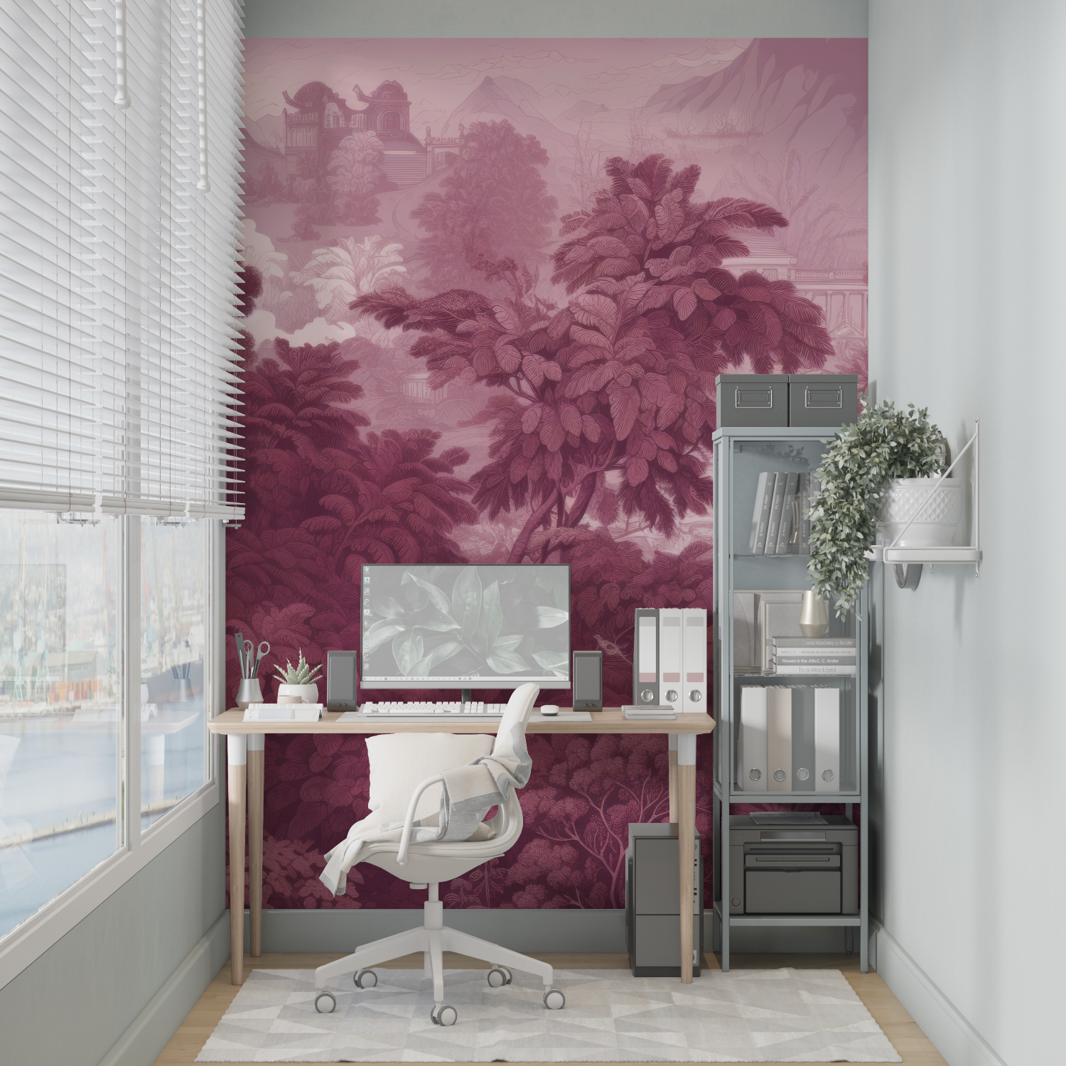 Purple Pink Scenic Wallpaper | Murals Wallpaper