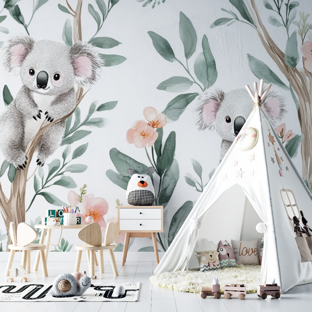 Koala Wallpaper in an Airy Garden | Murals Wallpaper