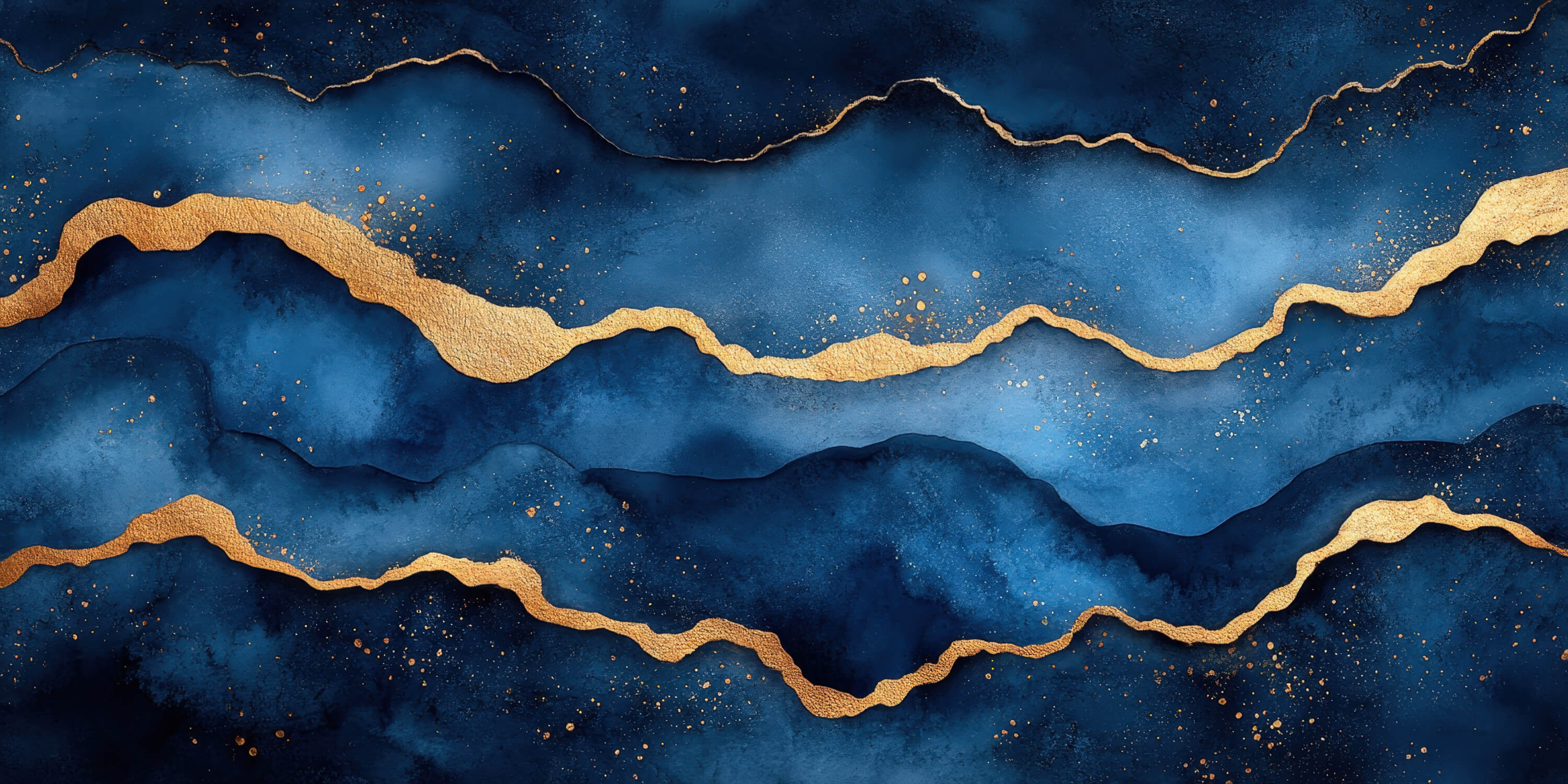 Blue Gold Wallpaper | Murals Wallpaper