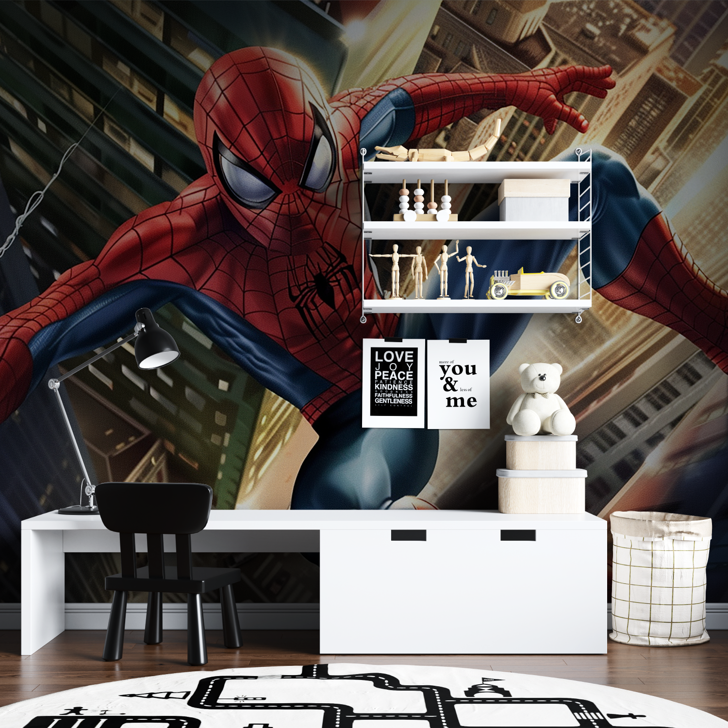 Vintage Spiderman Climbing Wallpaper | Murals Wallpaper