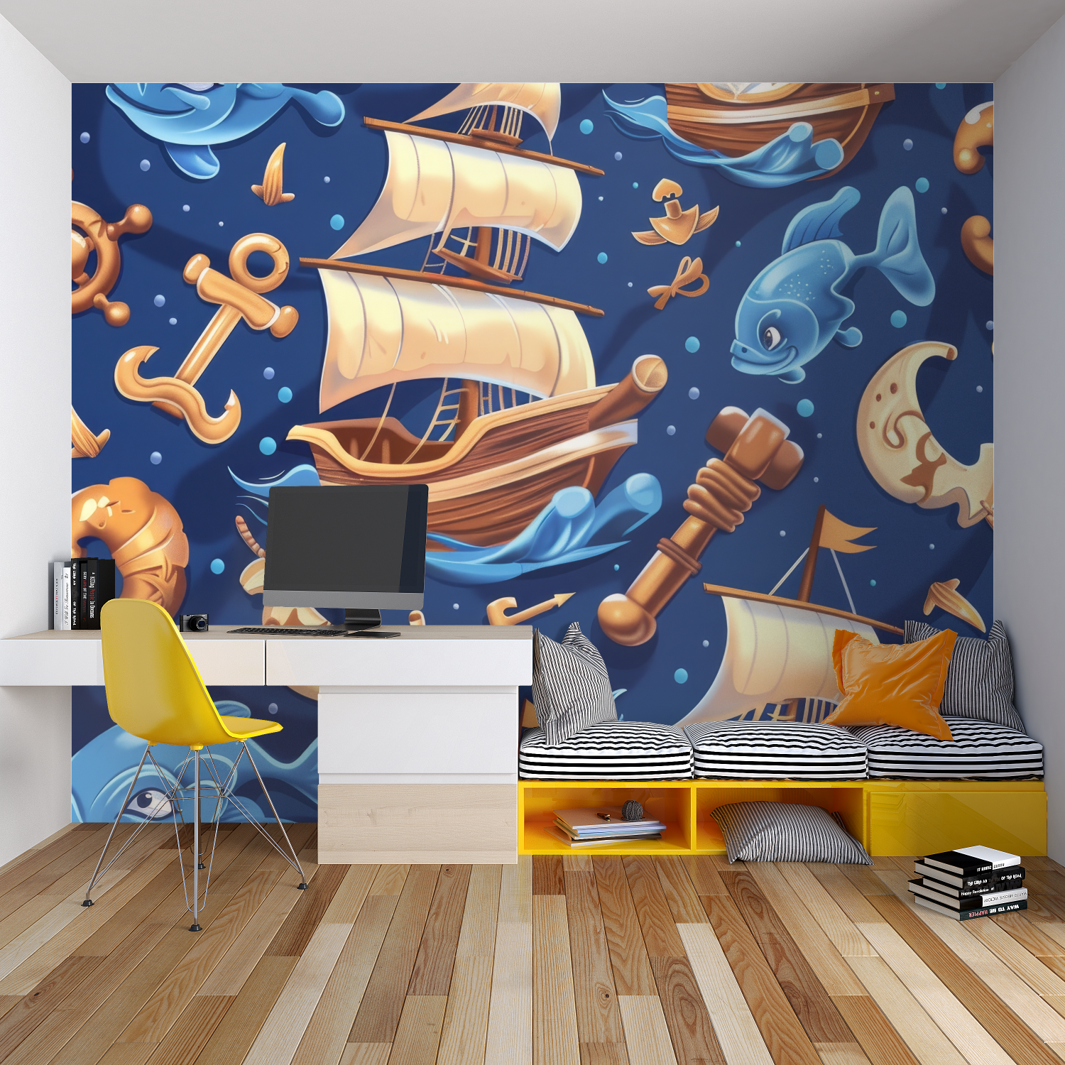 Teen Nautical Pattern Wallpaper | Murals Wallpaper