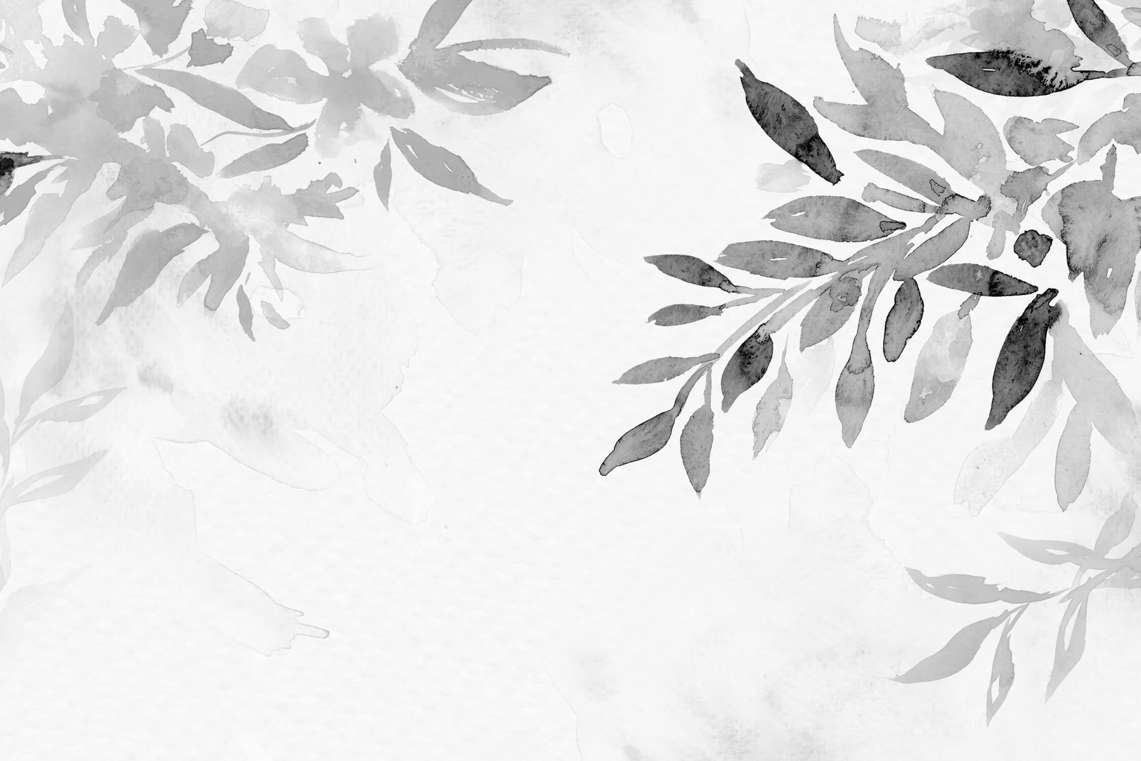 Gray Floral Wallpaper | Murals Wallpaper