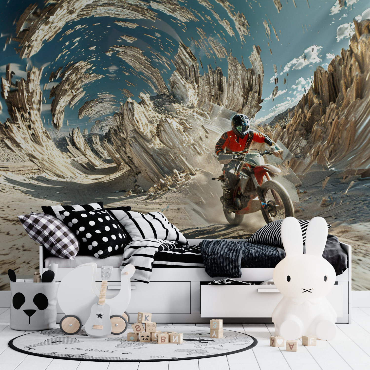 Motocross 3D Tapete | Wandbilder Tapete