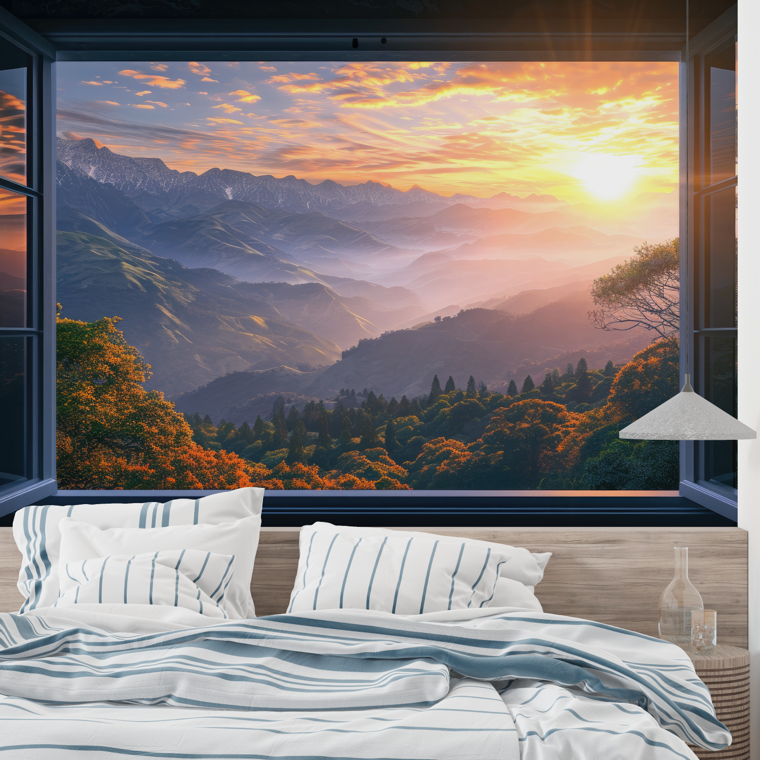 3D Fenster Wandbild Tapete | Wandbilder Tapete