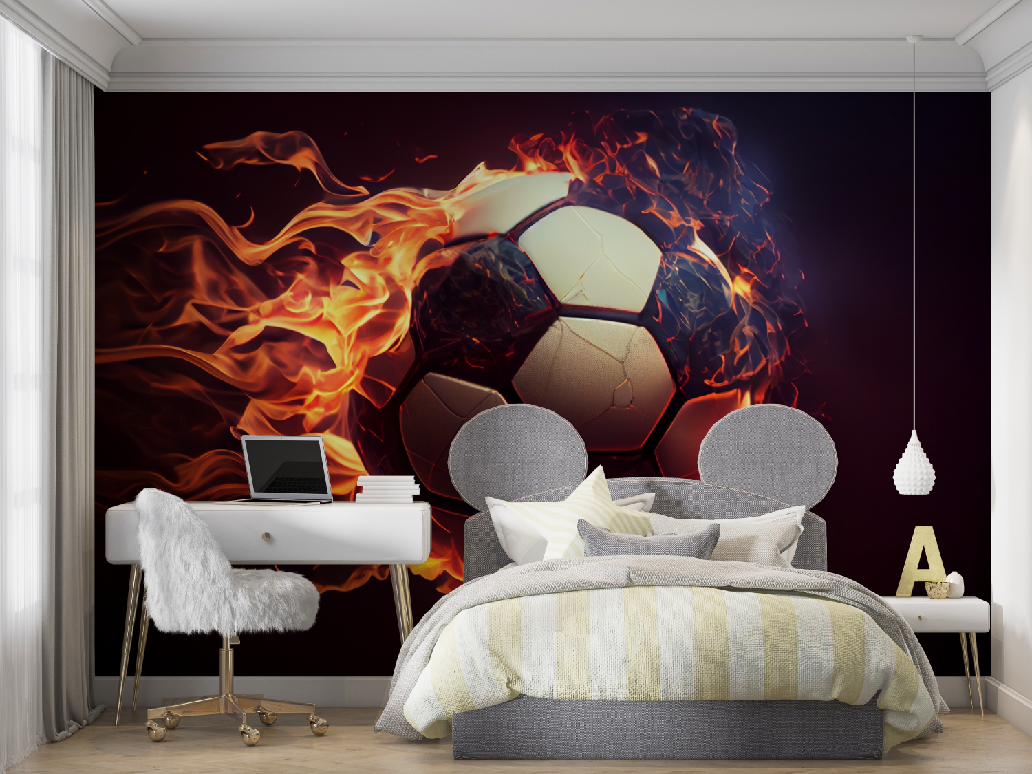 XXL Fire Soccer Wallpaper | Murals Wallpaper