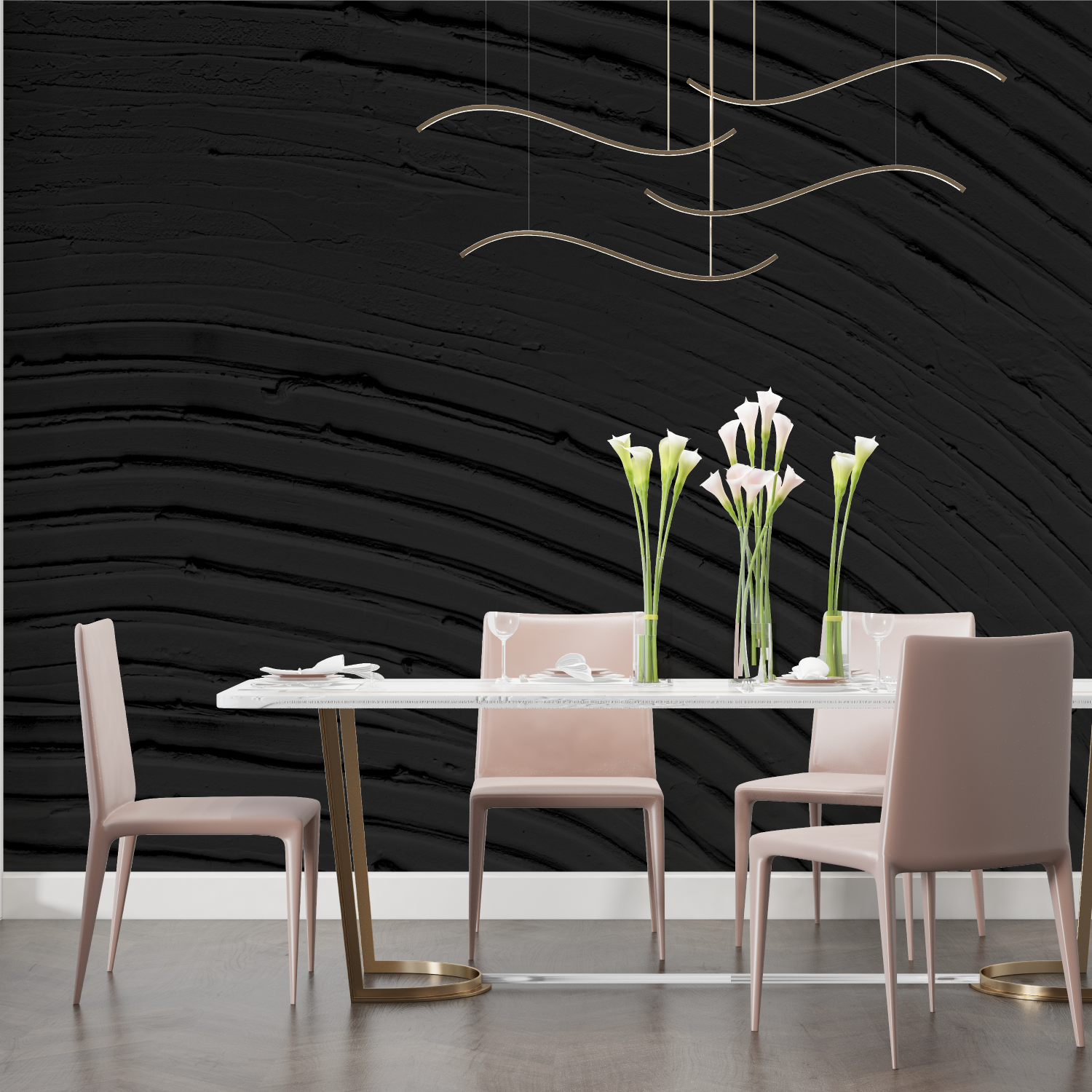 Schwarze Tapete | Wandbildtapete
