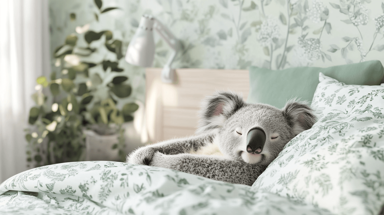Sleeping Koala on a Pillow Wallpaper | Murals Wallpaper