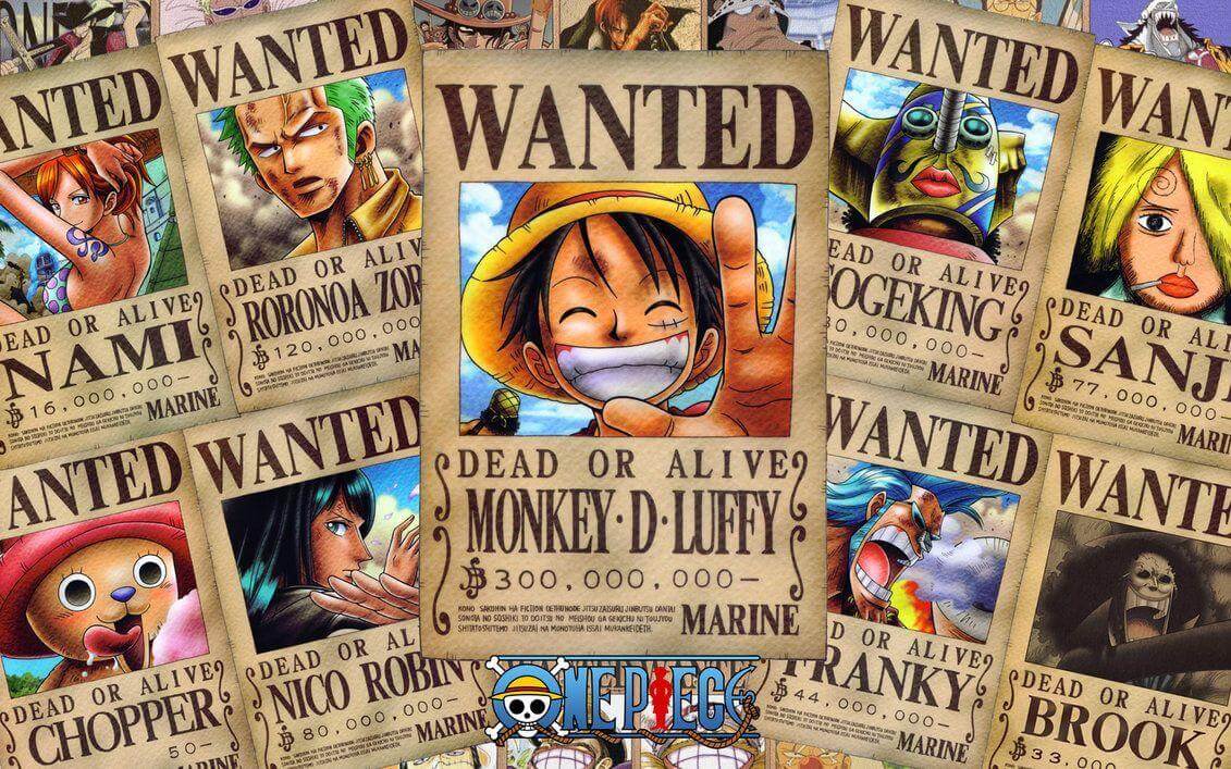 One Piece Wanted Posters Wallpaper | Murals Wallpaper