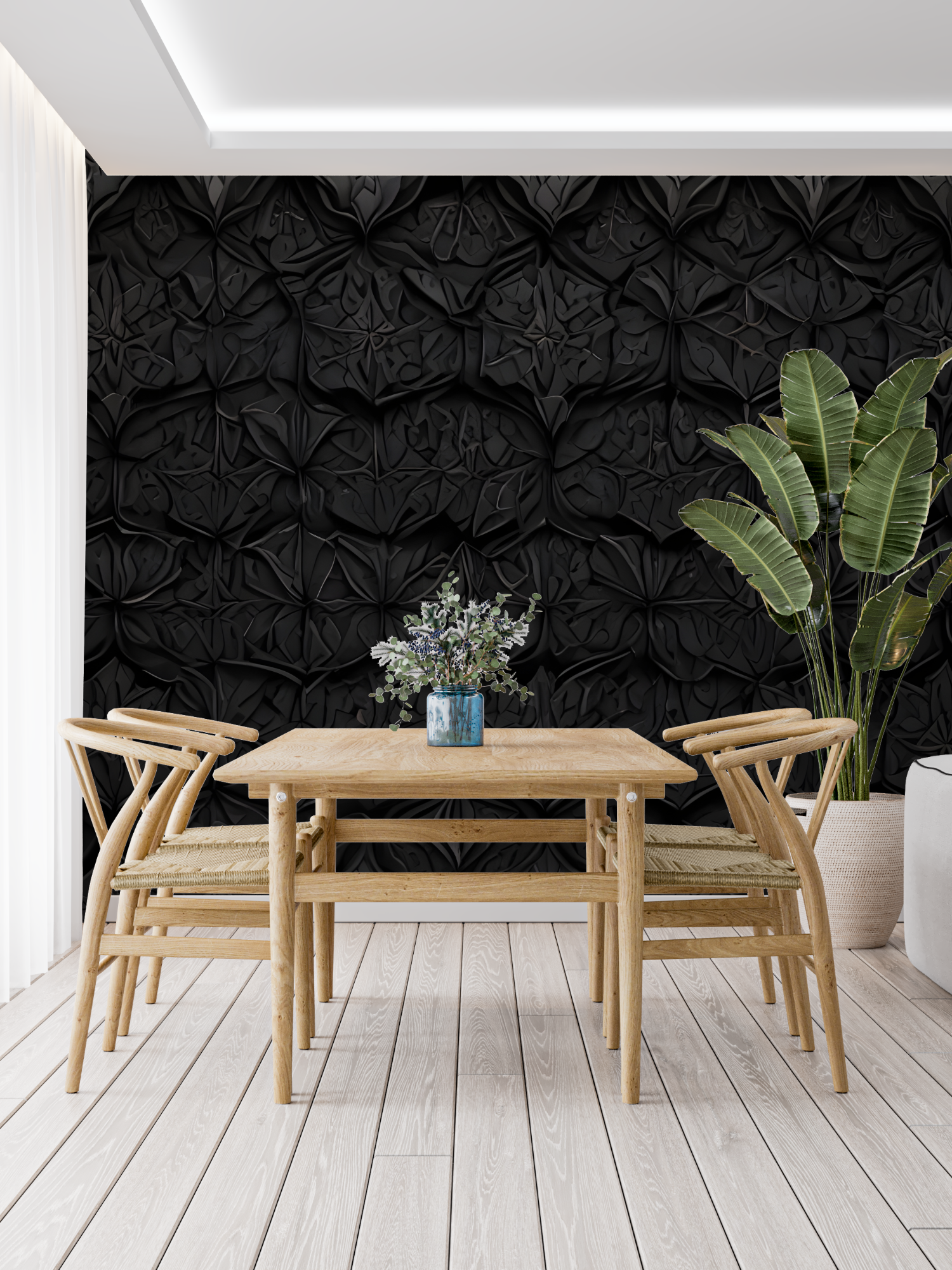 Chic Black Wallpaper | Murals Wallpaper