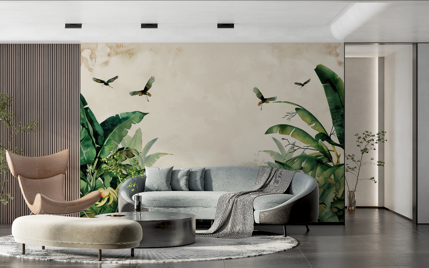 Watercolor Jungle Mural Wallpaper | Murals Wallpaper
