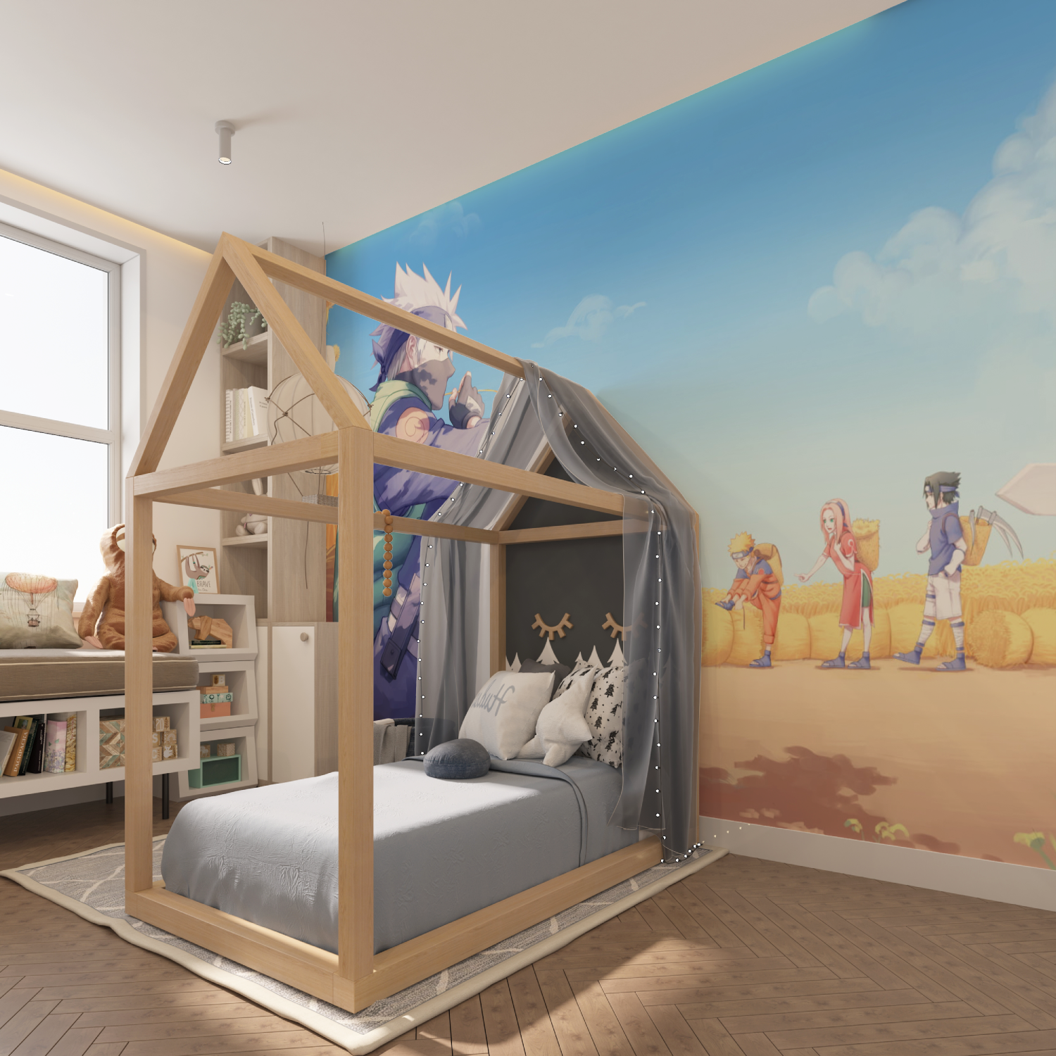 Naruto Kakashi Chill Wallpaper | Murals Wallpaper