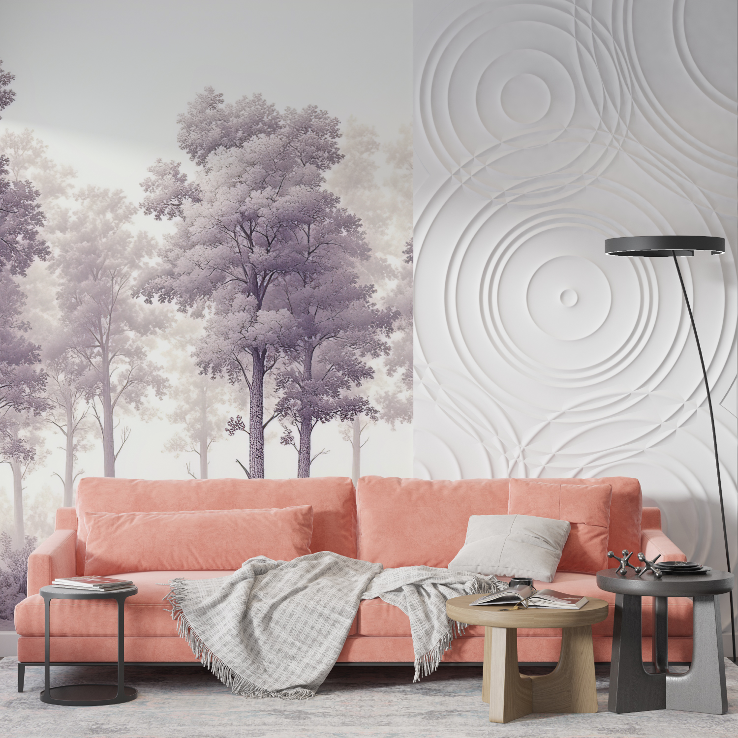 Lila Baum Tapete | Wandbilder Tapete