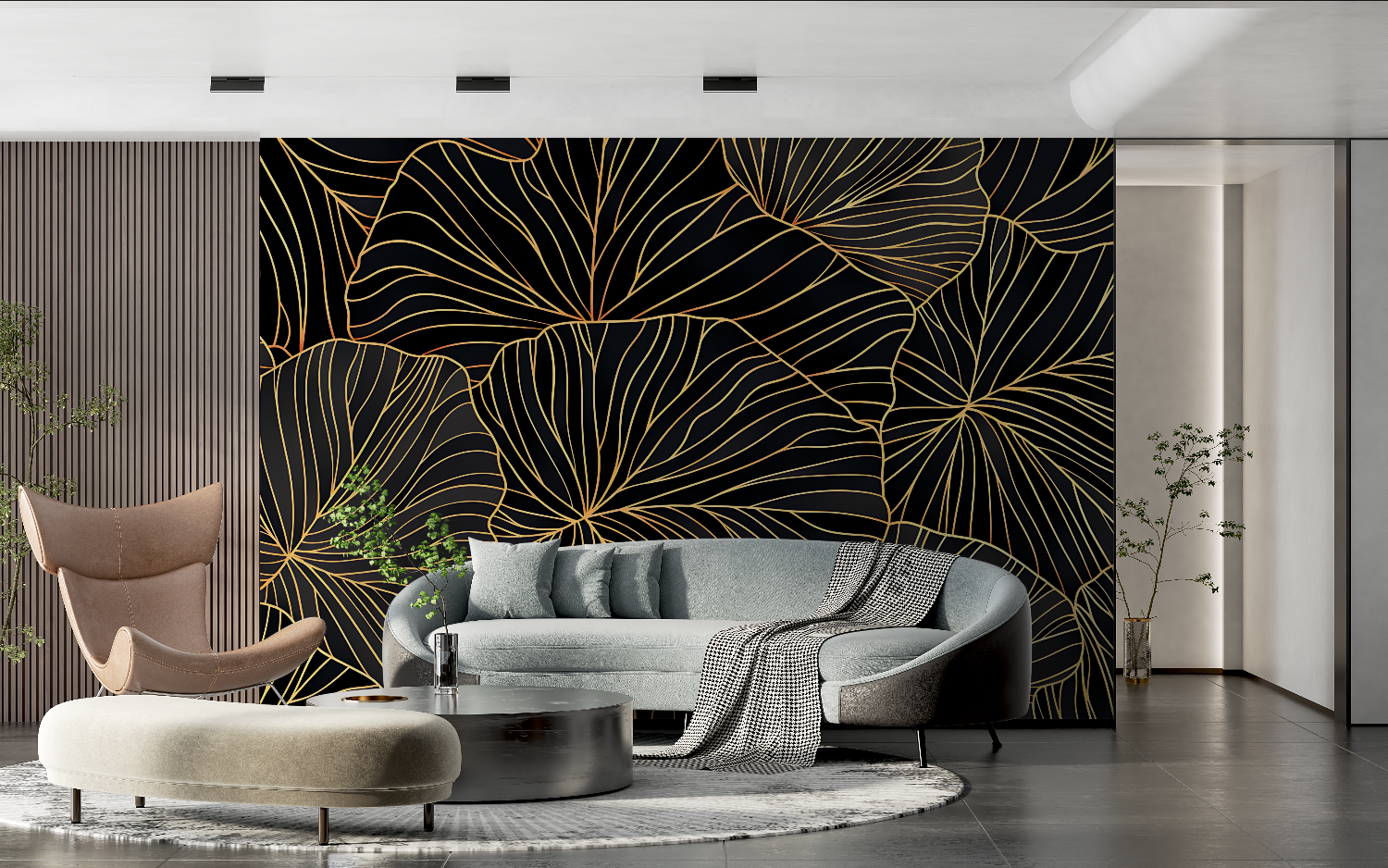 Gold Wallpaper Bedroom | Murals Wallpaper