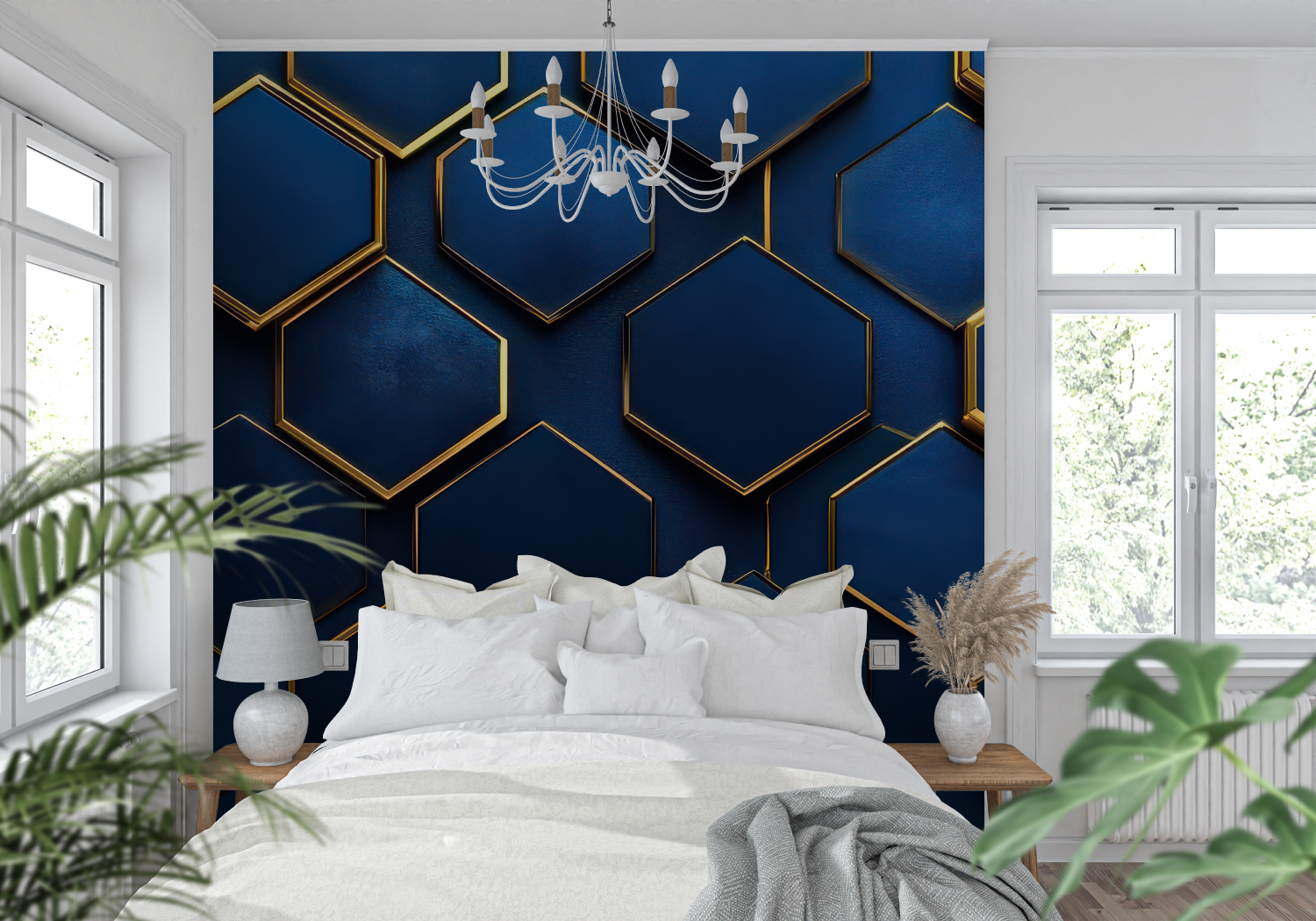 Blue Non-Woven Wallpaper | Murals Wallpaper