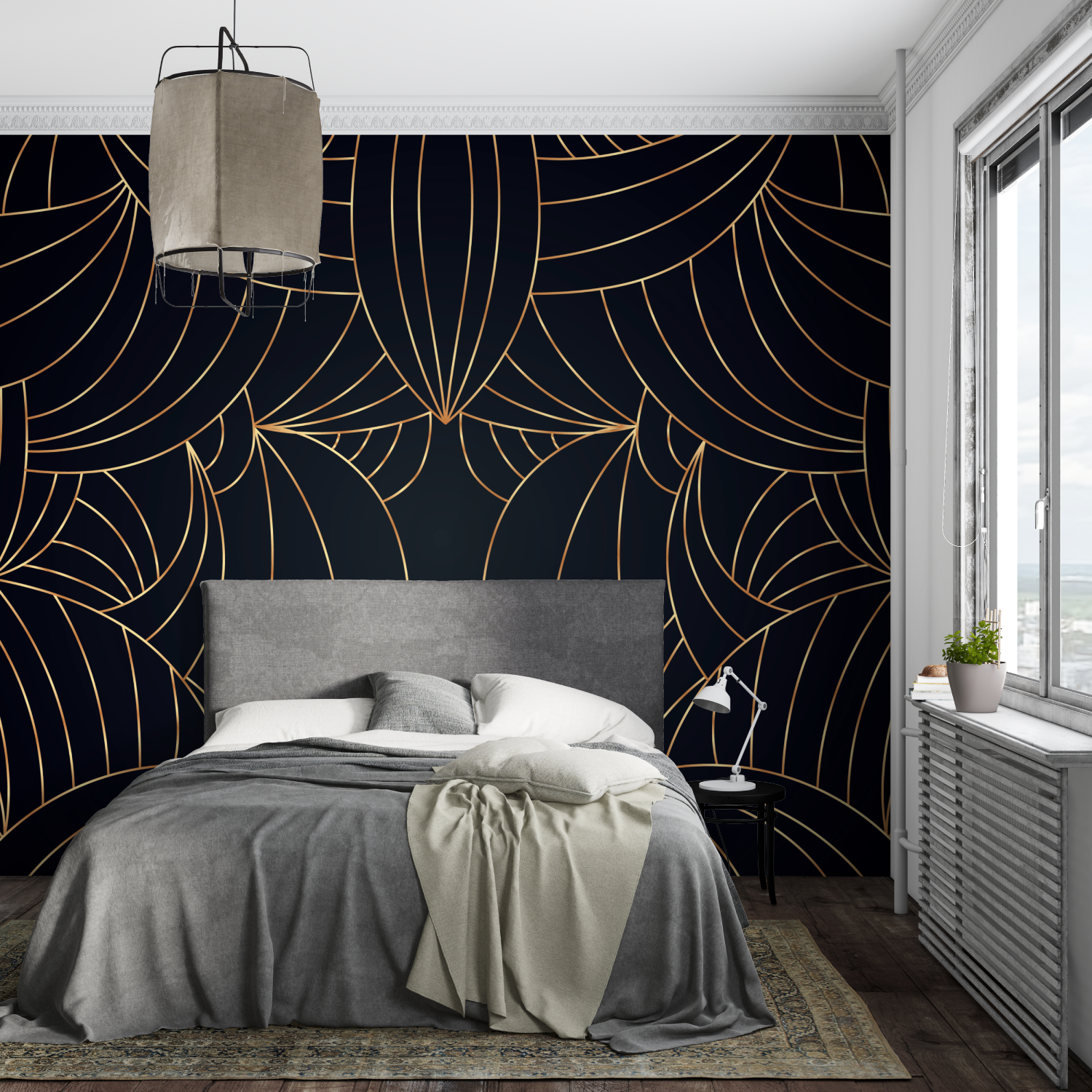 Black and Gold Art Deco Wallpaper | Murals Wallpaper