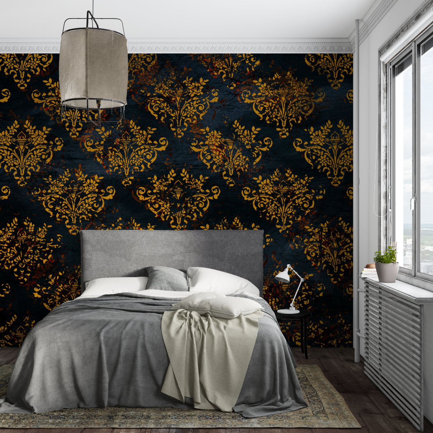 Baroque Black and Gold Wallpaper.jpeg | Murals Wallpaper