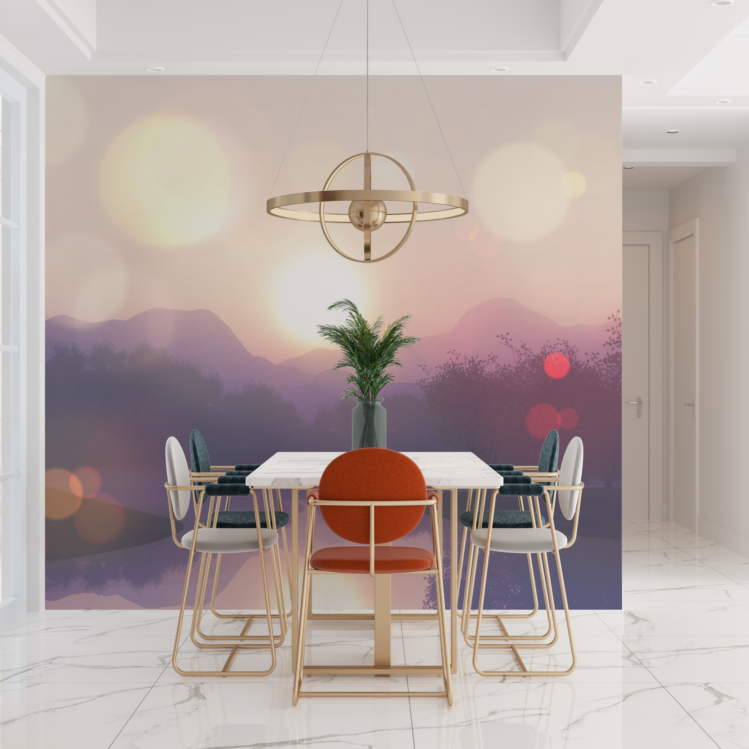 Watercolor Landscape 3D Wallpaper | Murals Wallpaper