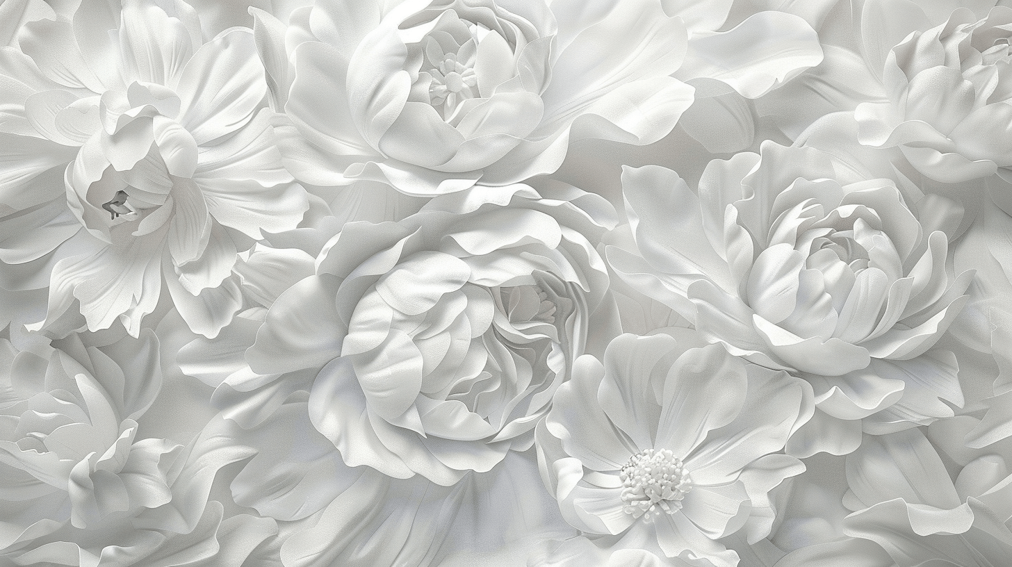 Large White Flower Wallpaper | Murals Wallpaper