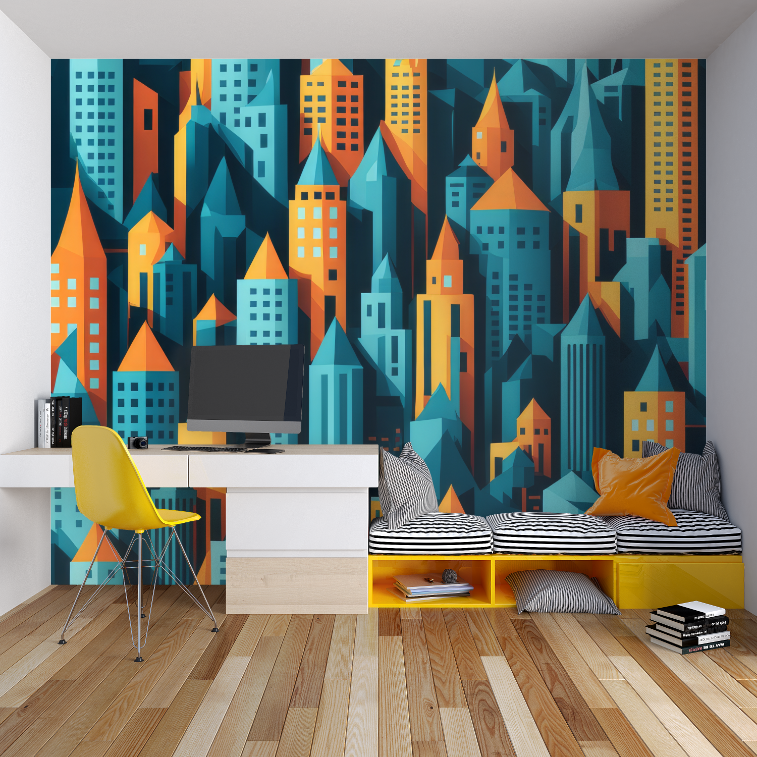 Urban Skyline Teen Wallpaper | Murals Wallpaper